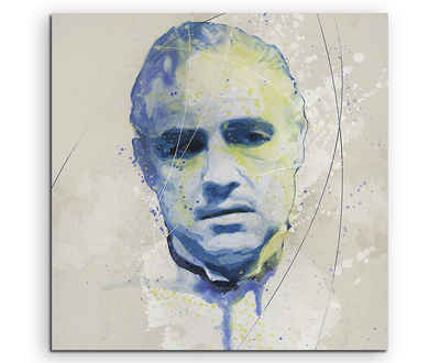 Sinus Art Leinwandbild Marlon Brando Der Pate Aqua 60x60cm Aqua Art Wandbild