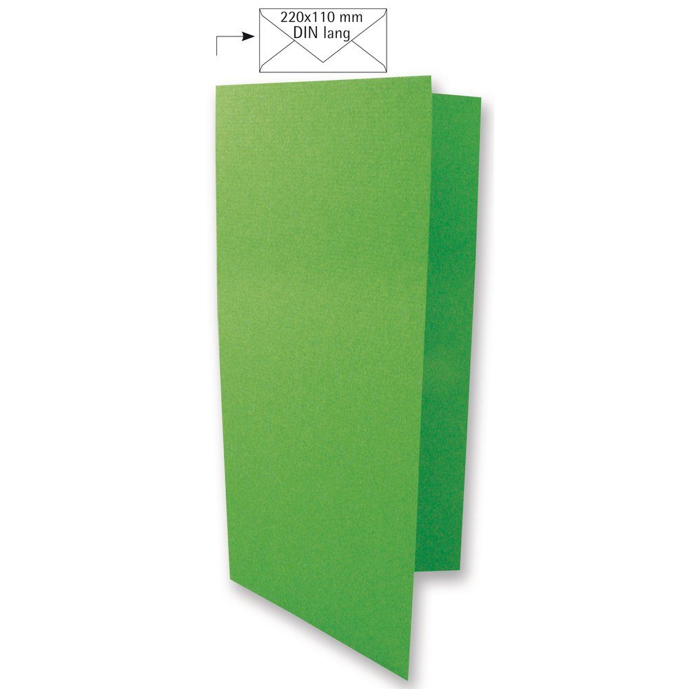 Rayher uni Karte immergrün Bastelkartonpapier DIN 5x Lang 220g/qm