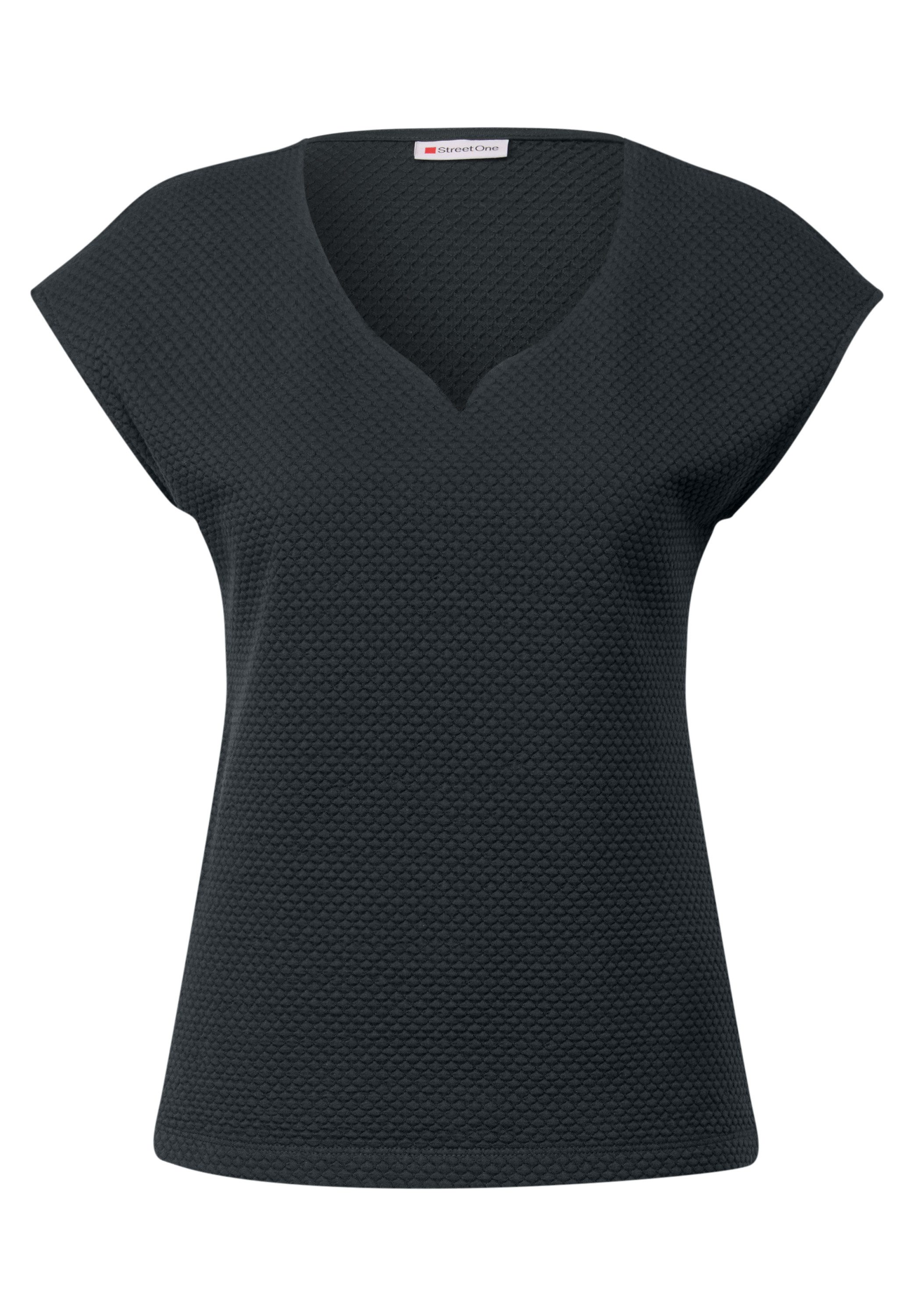 STREET ONE T-Shirt aus softem Materialmix