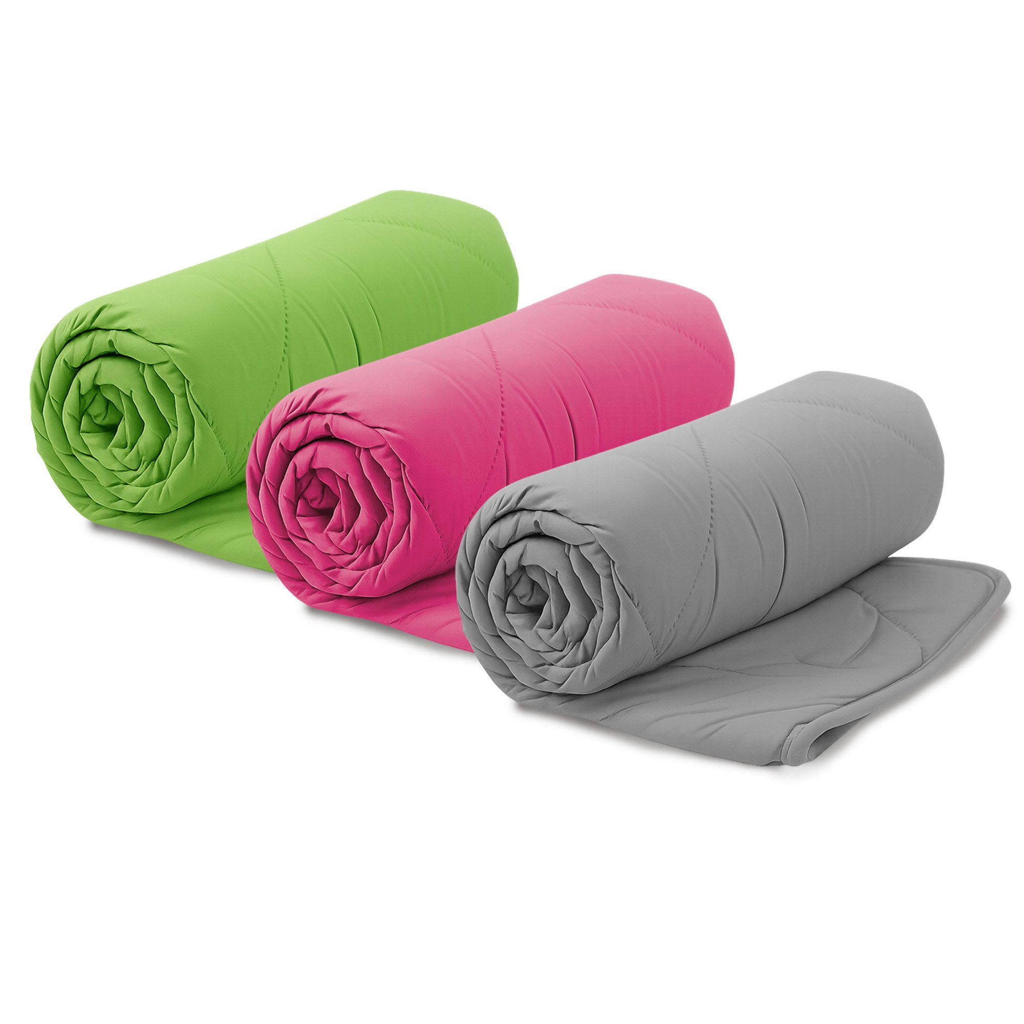 Bestlivings Sommerbettdecke ohne zusätzlichen Bettbezug nutzbar, Füllung: Kunstfaser, Bezug: Polyester, leicht, samtig-weich, waschbar bis 60 °C, schnelltrocknend, bügelfrei