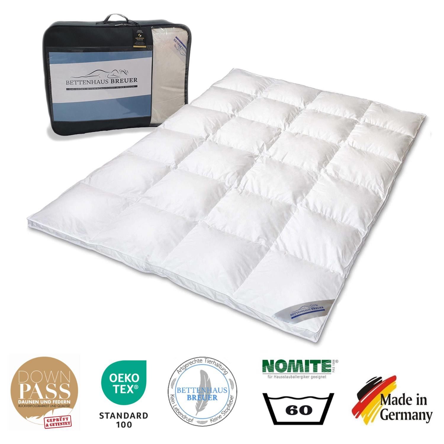 SPESSARTTRAUM Daunenbettdecke Winter Außensteg Bettdecke Daunendecke günstig online kaufen