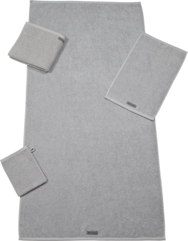 ROSS Handtuch ROSS Serie SELECTION Handtuch Duschtuch Waschhandschuh  Gästetuch 4007-80, GOTS Verifiziert, silber, Frottee (1-St), rechteckig