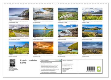 CALVENDO Wandkalender Irland, Land des Lichts (Premium, hochwertiger DIN A2 Wandkalender 2023, Kunstdruck in Hochglanz)