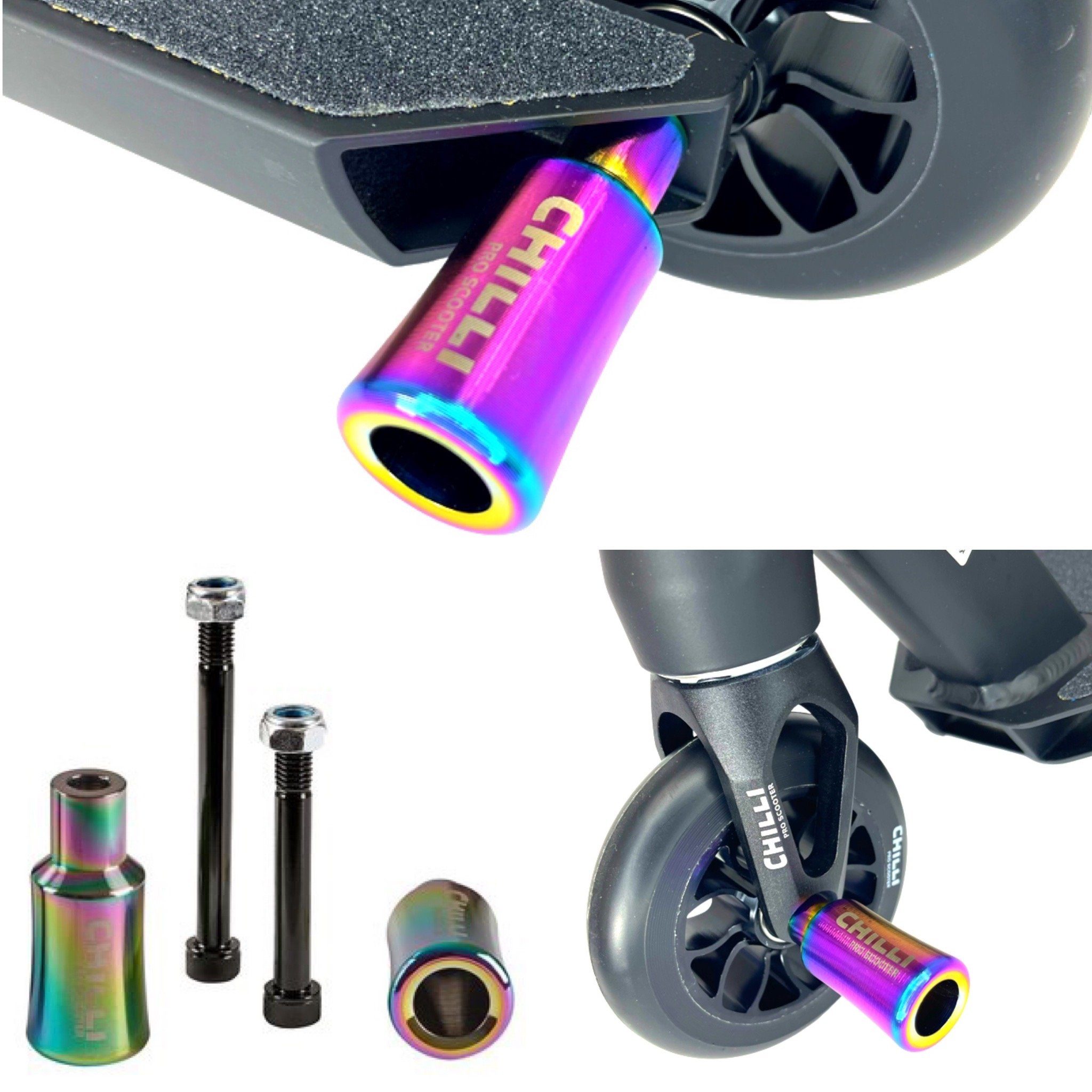 Chilli Stuntscooter Chilli Pro Scooter Stunt-Scooter Pegs Barrel Neochrom