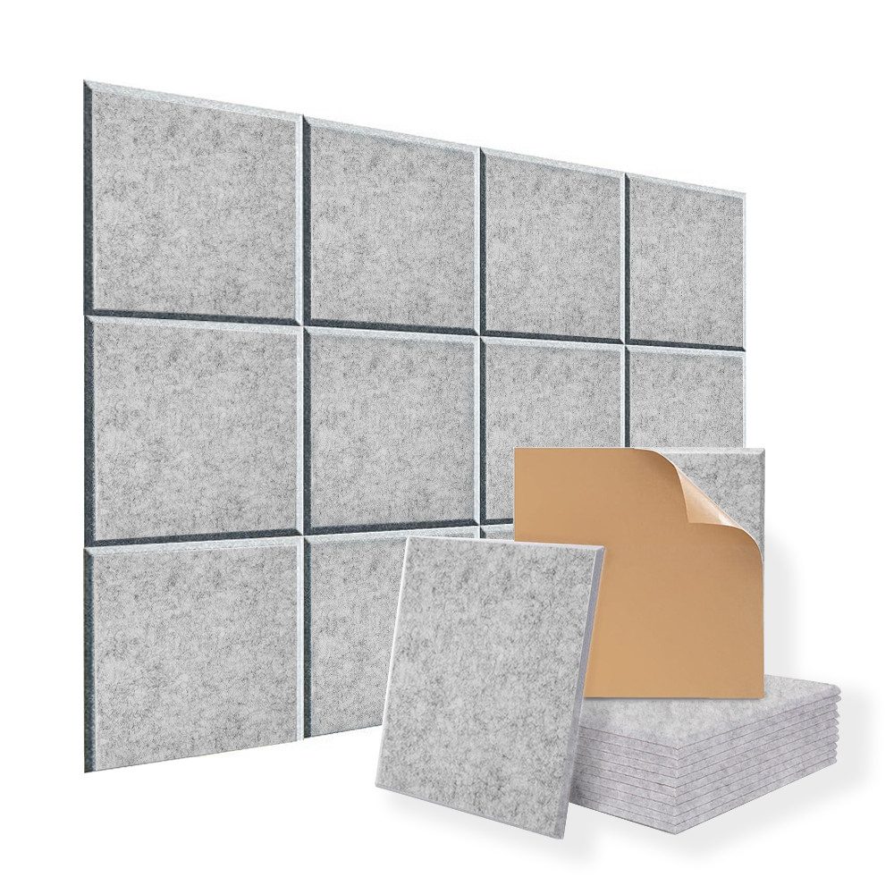 YMQHBS Akustikplatte Selbstklebend, 30 x 30 cm, 12 Stück, (packung, 12-St., Akustikplatte)