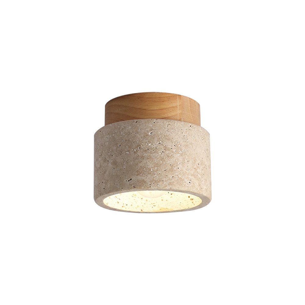 Muxing LED Deckenleuchte Travertin Optik Warmlicht für Flur Diele