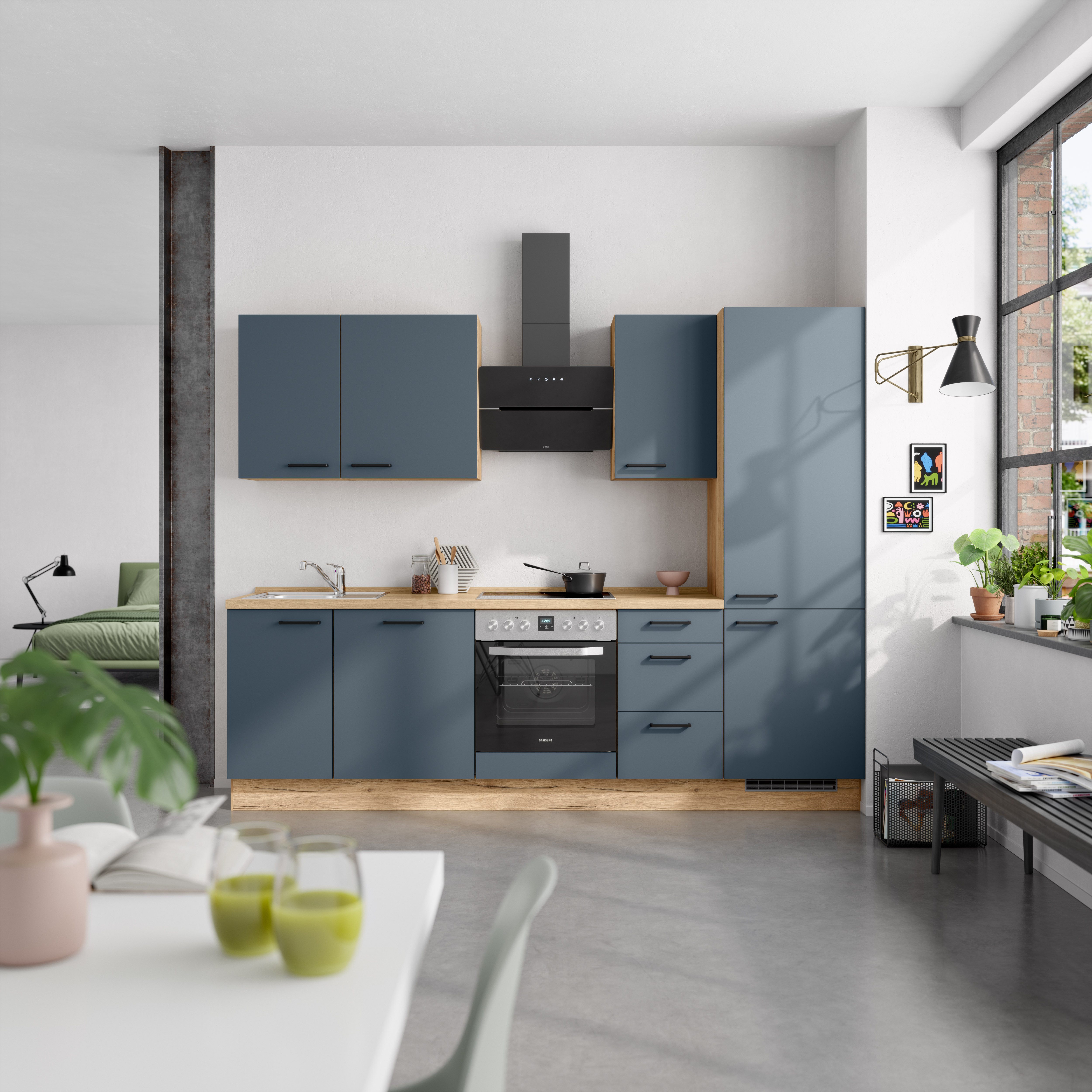 nobilia® Küchenzeile "Easytouch II", NEU: individuell anpassbar mit gratis Profi-Beratung, vormontiert, Breite 270 cm, Ausrichtung wählbar, wahlw. mit E-Geräten