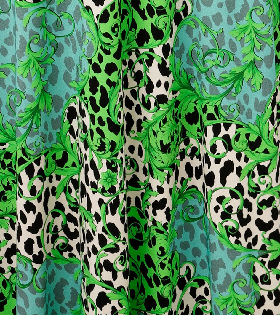 Aniston SELECTED Midikleid mit Smok-Details und fantasievollem Leo-Print