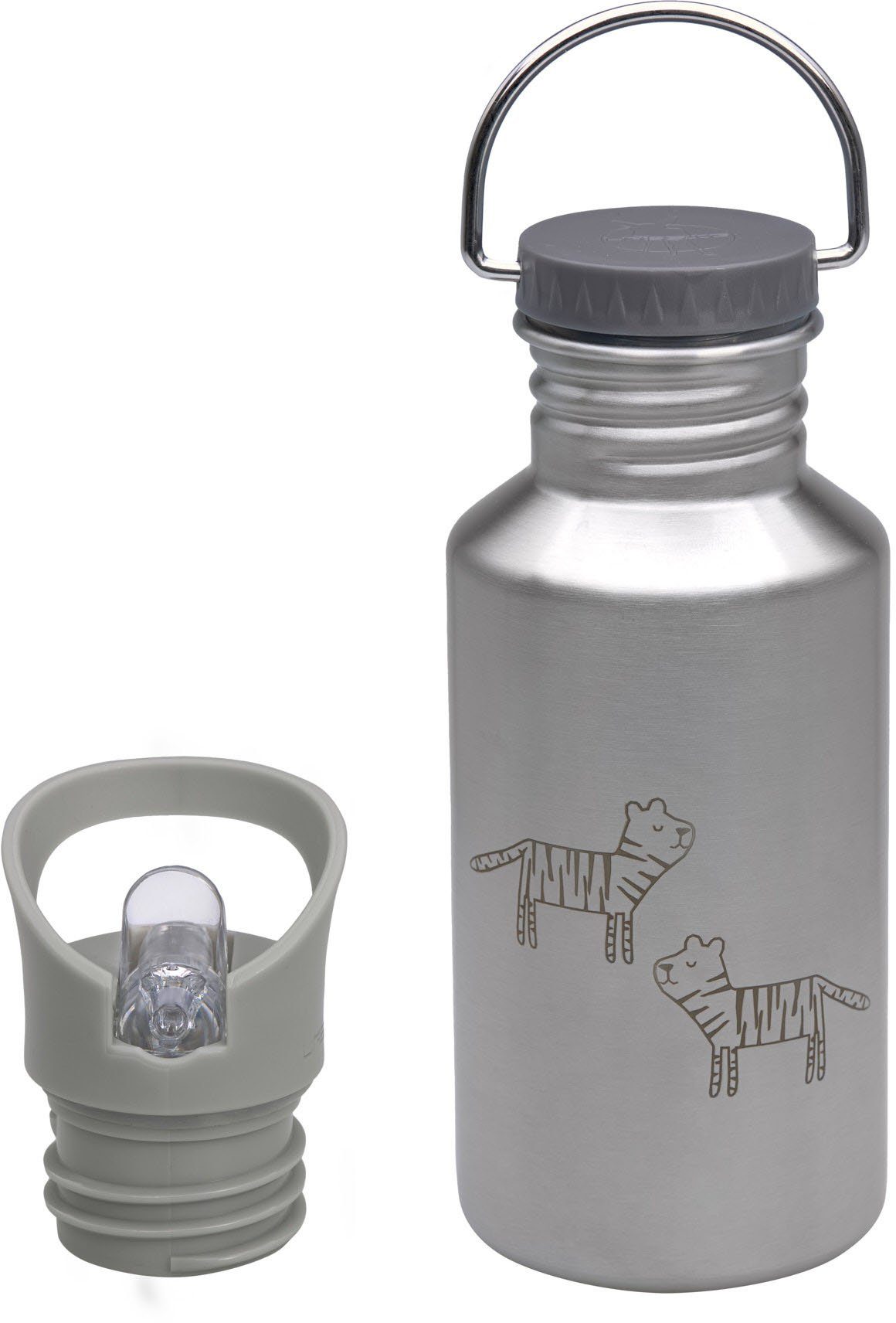 Trinkflasche Safari, Tiger, Grey