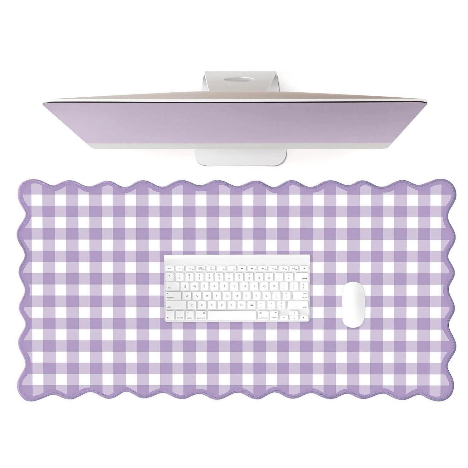 LuxusKollektion Gaming Mauspad XXL Gaming Mauspad Lila Wellenrand 900x400 (1-St)