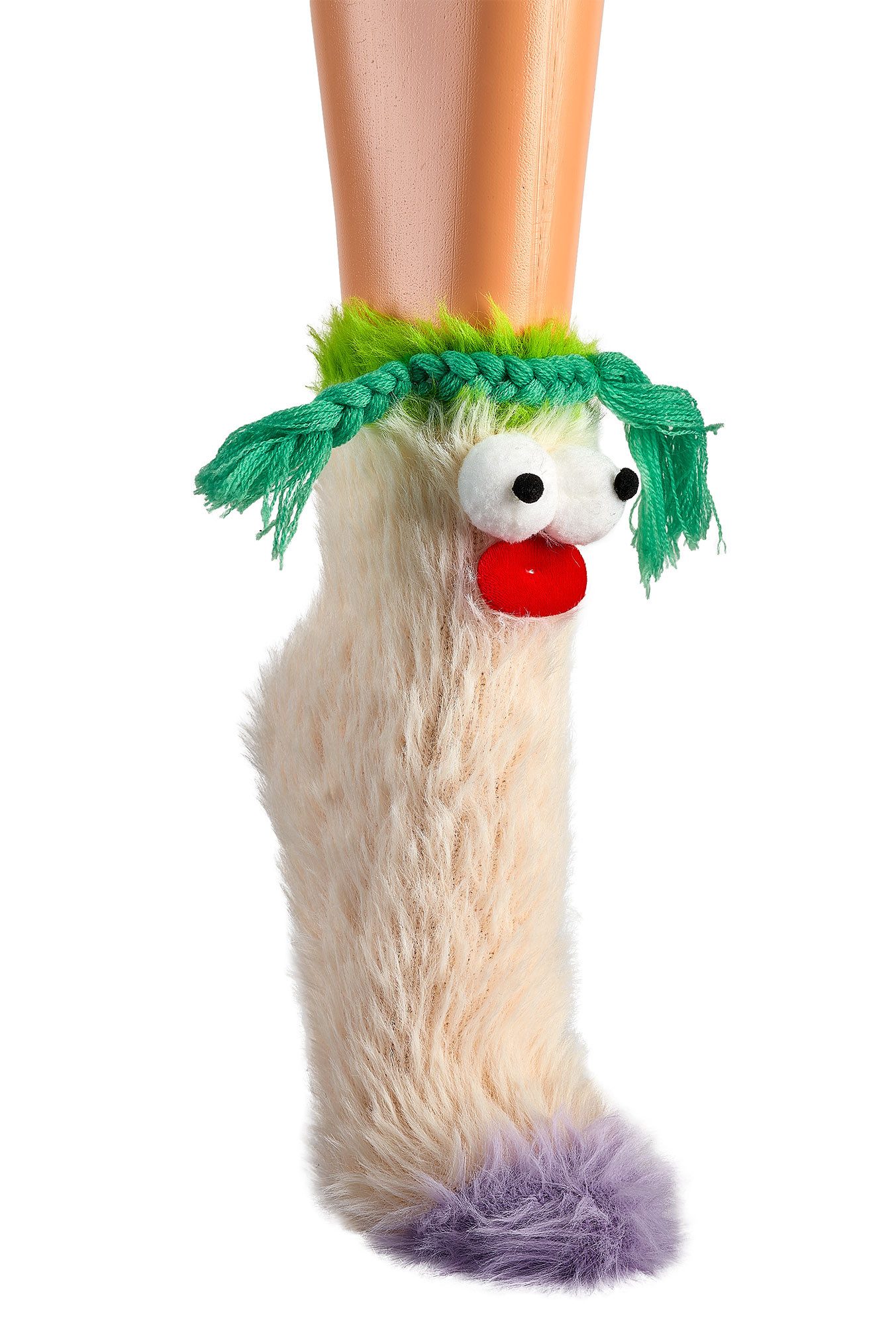 footart Freizeitsocken 2 Paar lustige 3D Monster Socken Freundschaftssocken Korallenvlies