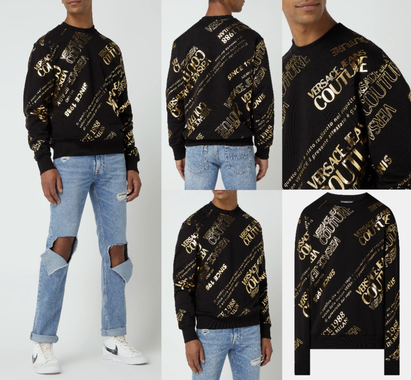 Versace Sweatshirt VERSACE JEANS COUTURE Warranty Sweater Sweatshirt Pullover XL