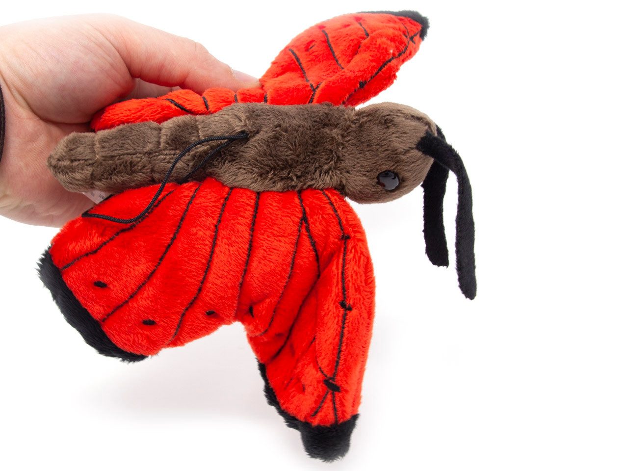 Cornelißen Kuscheltier Cornelissen - Kuscheltier - Schmetterling mit Band (rot) - 23 cm