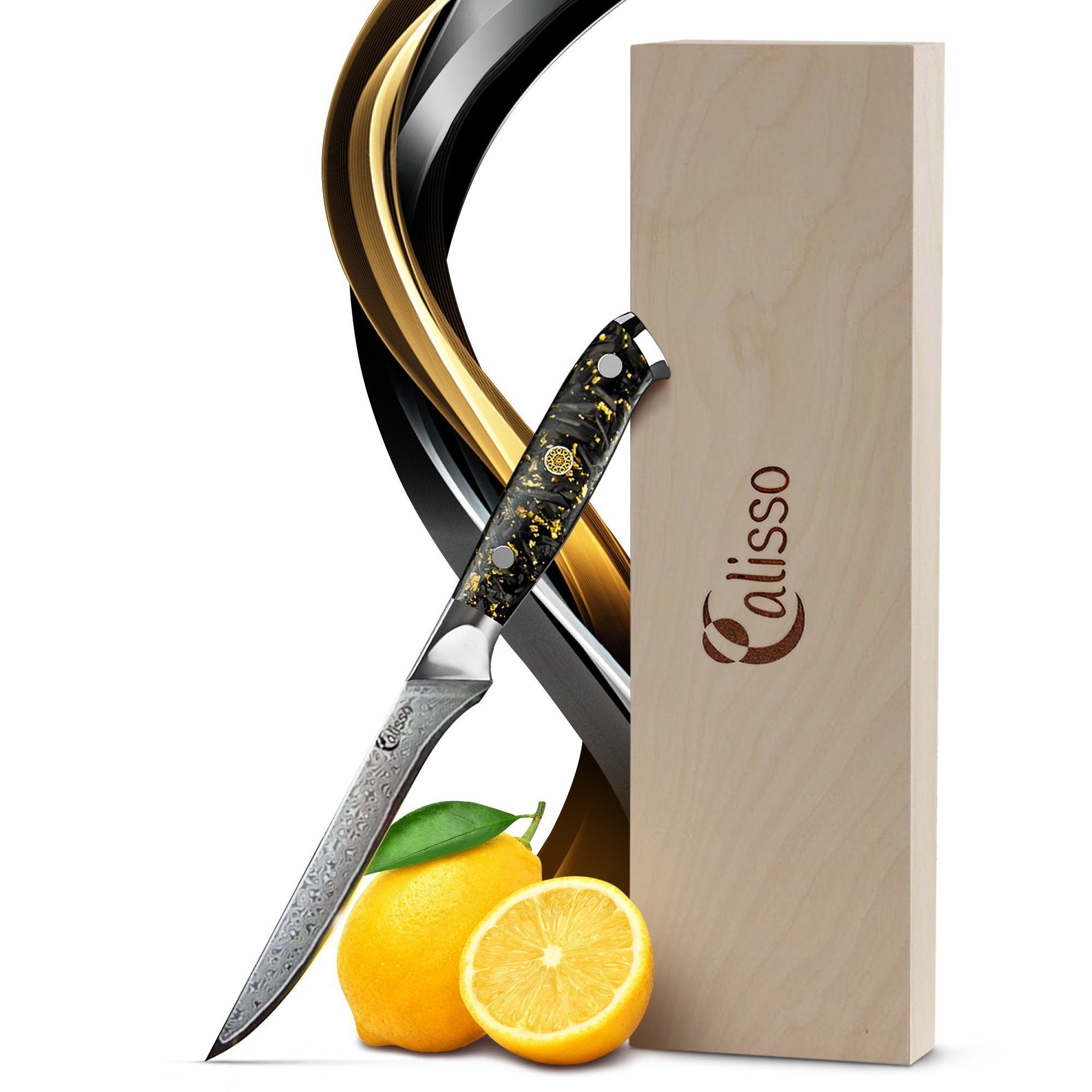 Calisso Filetiermesser Ausbeinmesser Gold & Ash Line