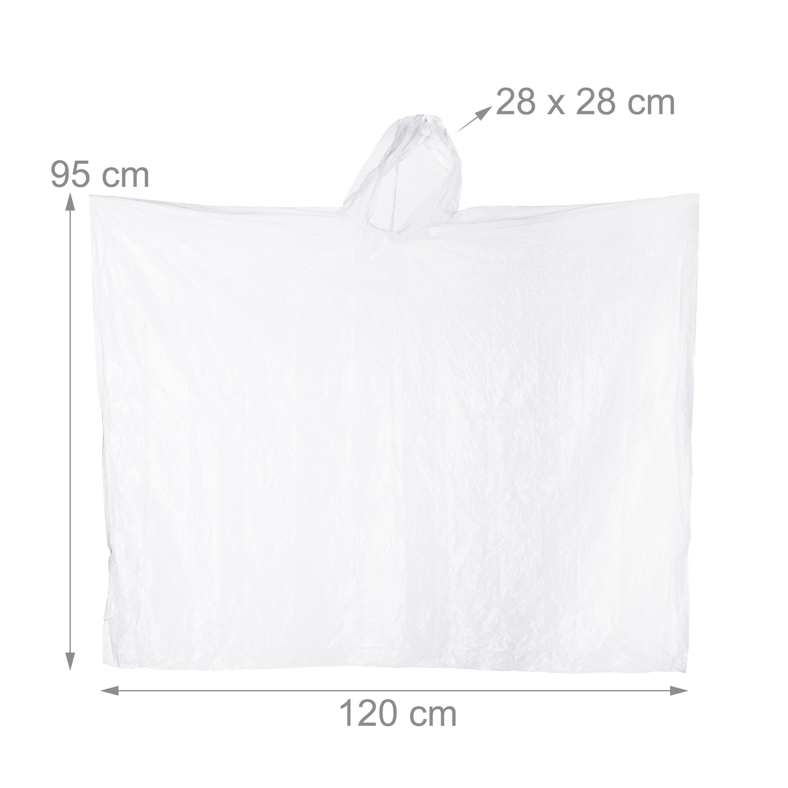 relaxdays Regenponcho Einweg Regenponcho 20er Set
