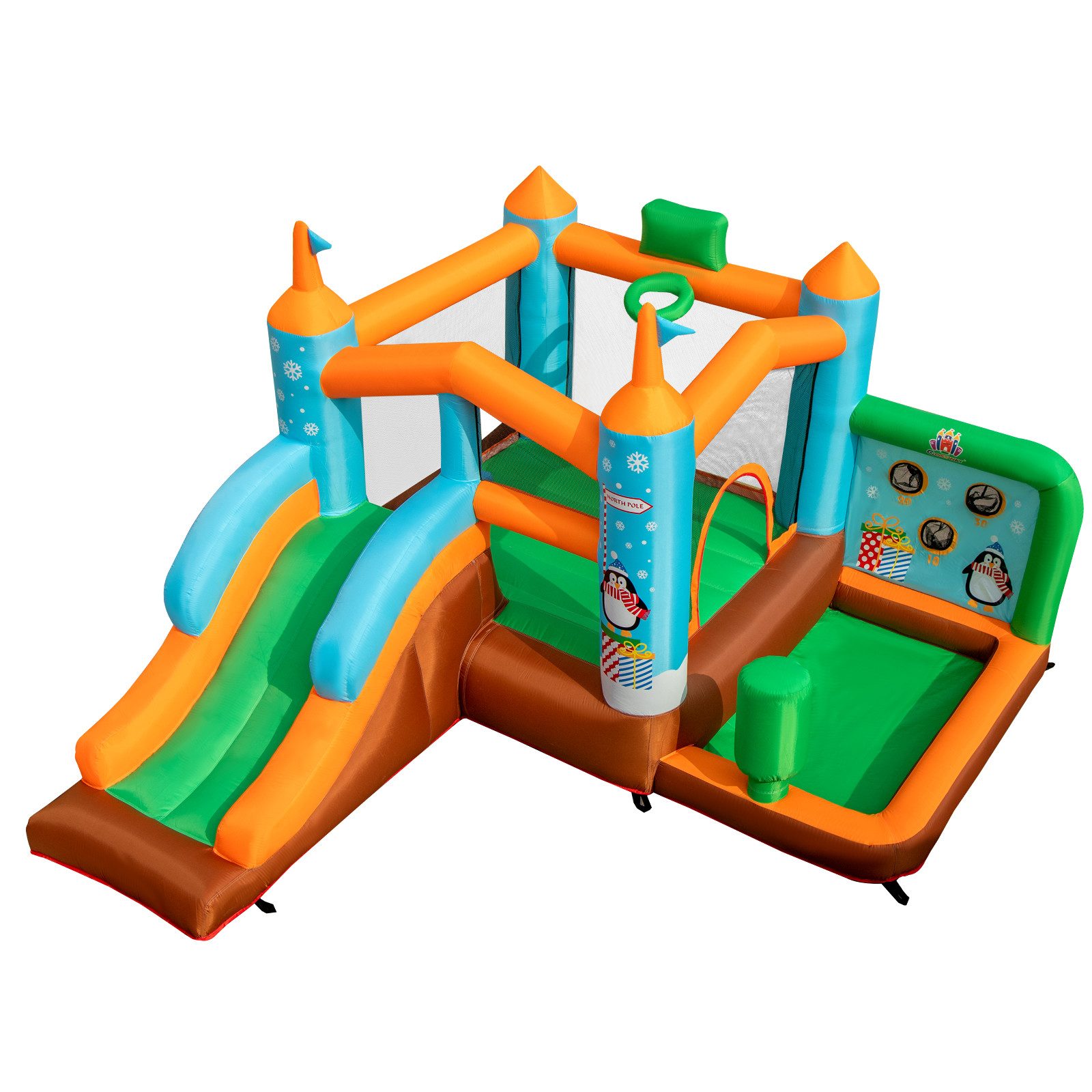 COSTWAY Hüpfburg Spielburg Springburg, (1-tlg), mit Rutsche günstig online kaufen