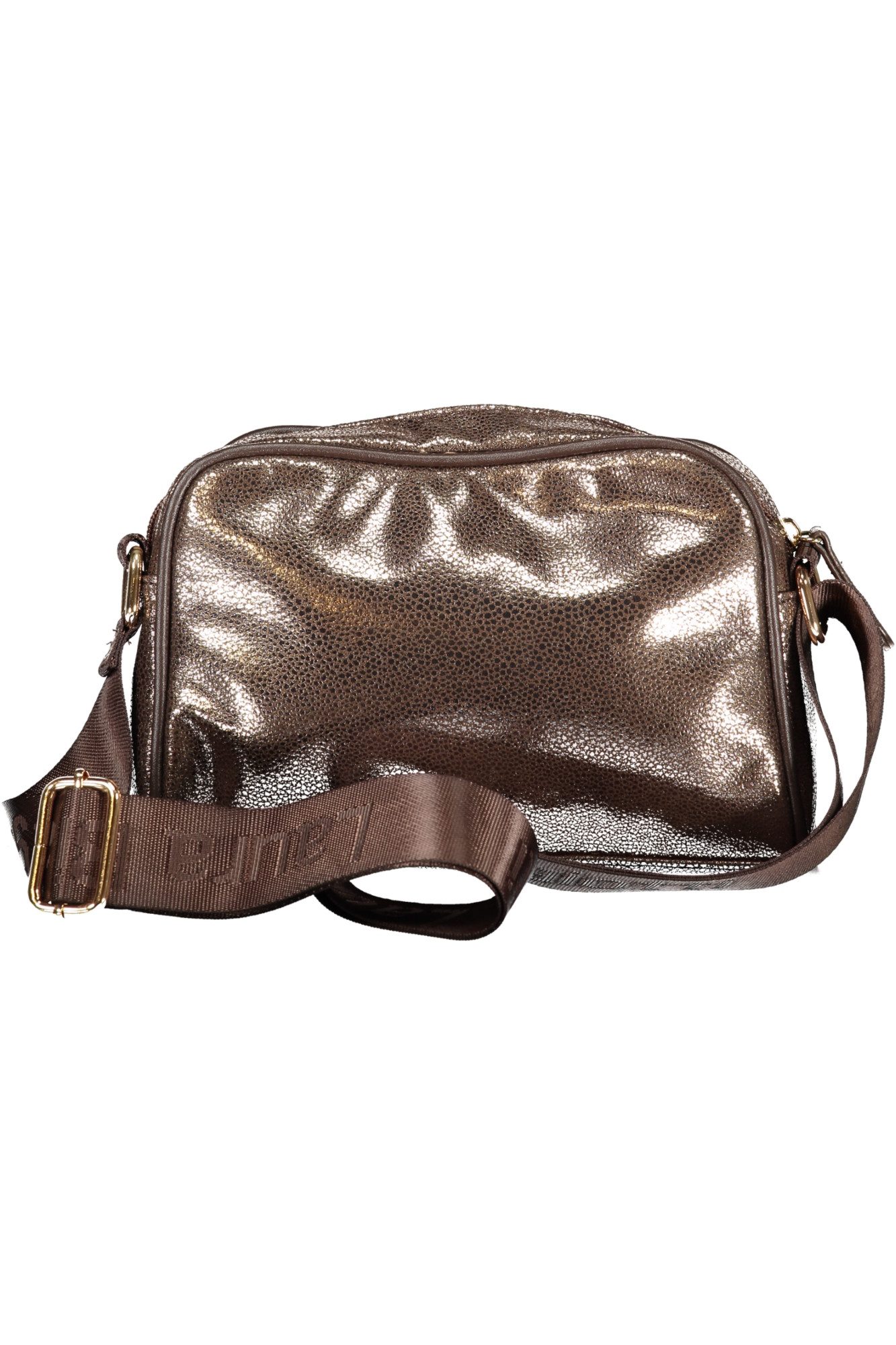 Laura Biagiotti Umhängetasche, Elegante Bronze-Damentasche mit verstellbarem Gurt & Innenfächern