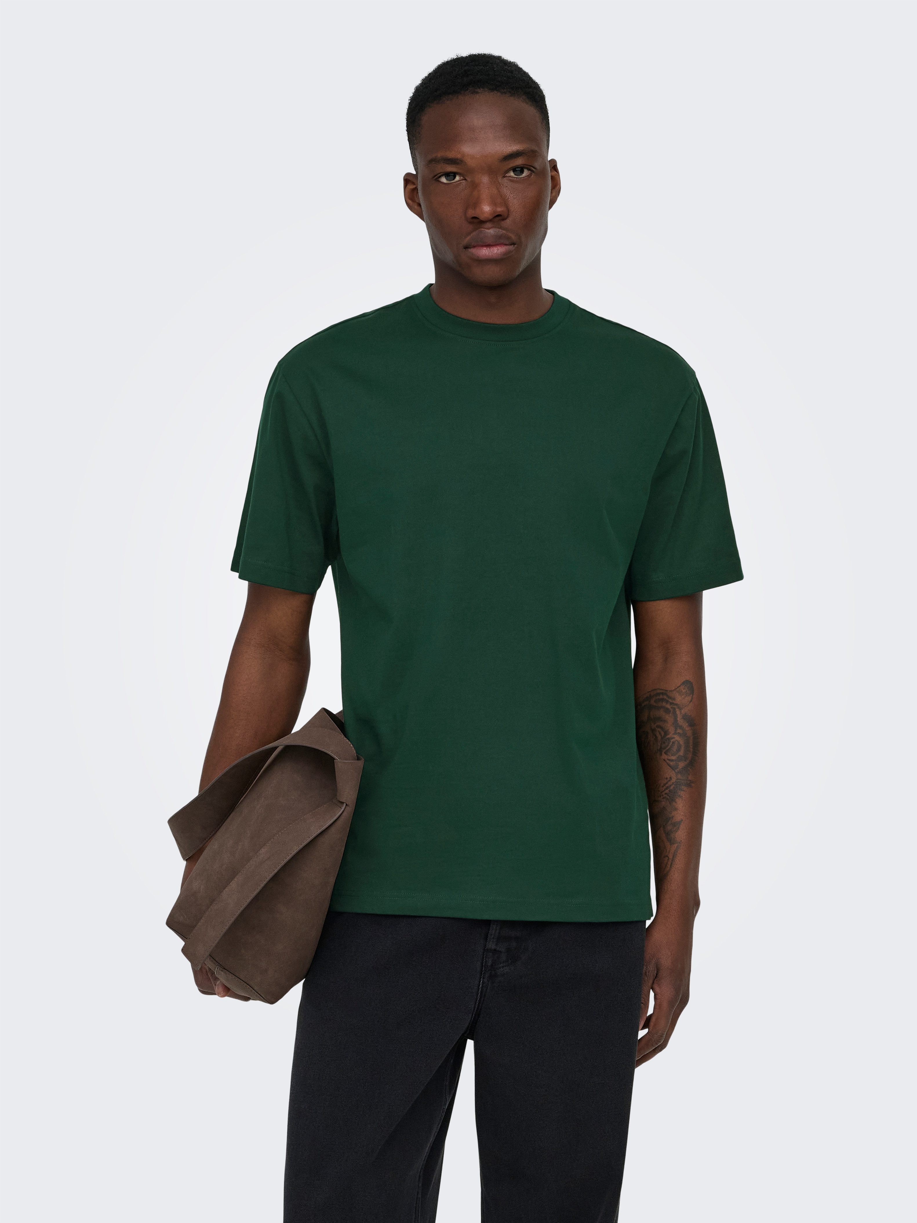 ONLY & SONS Rundhalsshirt ONSFRED RLX SS TEE Baumwolle, relaxed fit