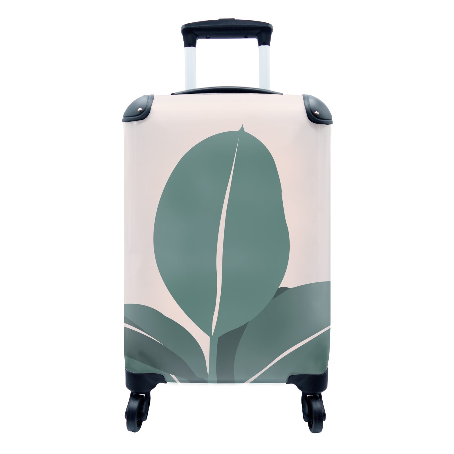 Reisetasche 4 Pastell, - Rollen, Blätter rollen, MuchoWow Ferien, Handgepäck Reisekoffer für mit Handgepäckkoffer Sommer - Trolley,
