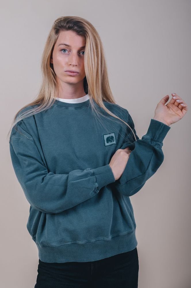 Trendsplant Rundhalspullover Women's Espliego Pigment Oversized günstig online kaufen