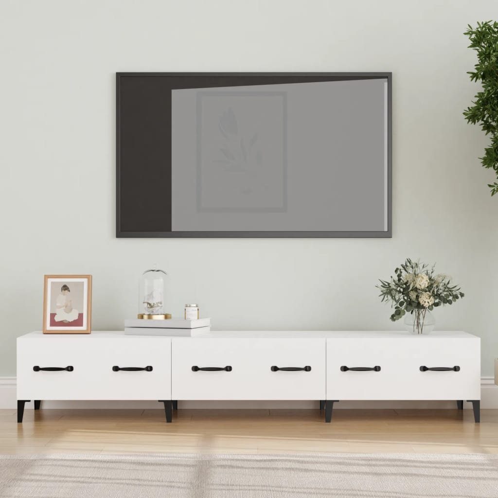 furnicato TV-Schrank Weiß 150x34,5x30 Holzwerkstoff cm