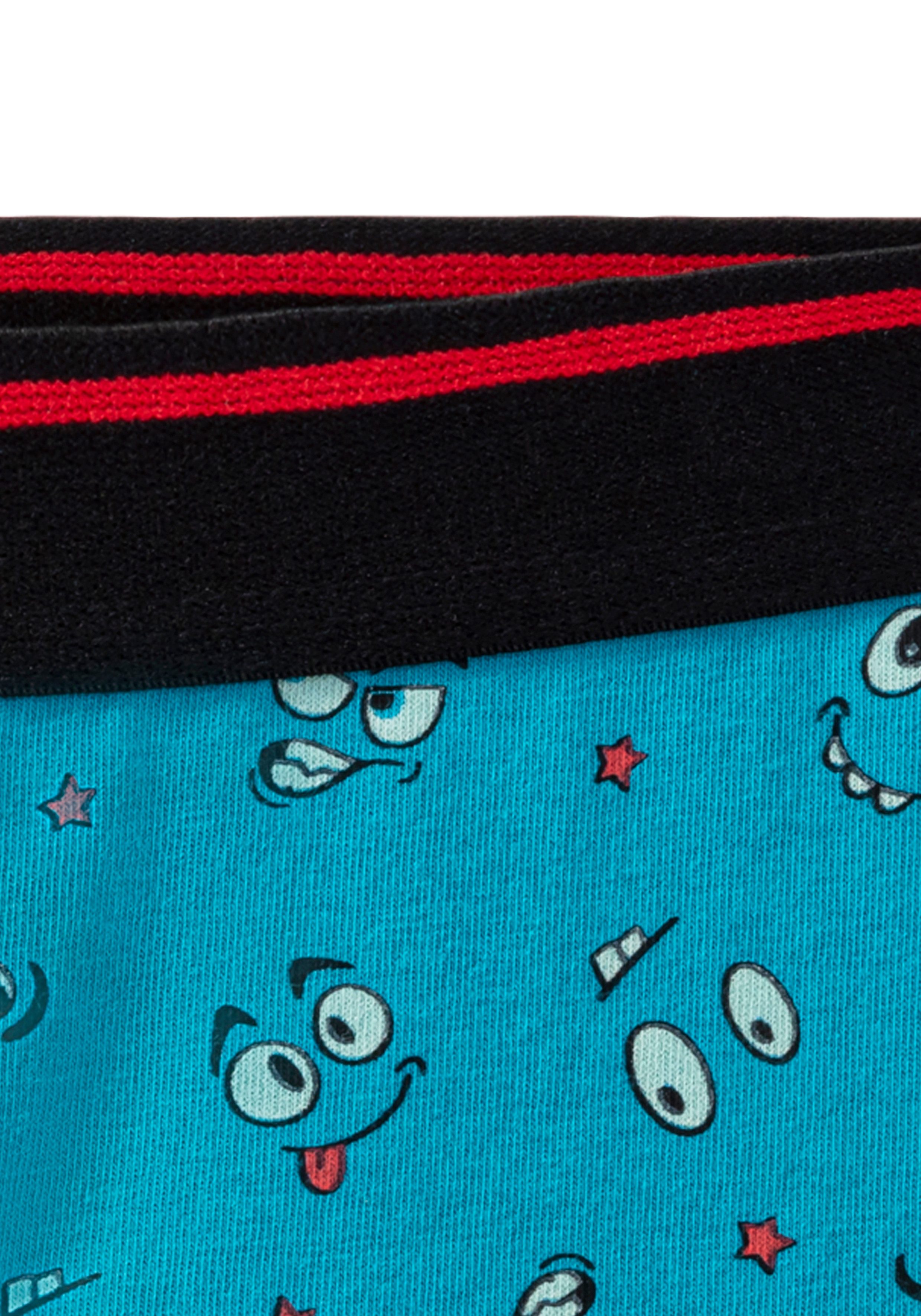 AUTHENTIC LE JOGGER Boxer Boxershorts für Jungen (Packung, 3-St) unifarben und bedruckt, mit Smileyprint, Baumwollmischung – Bild 5 von 5