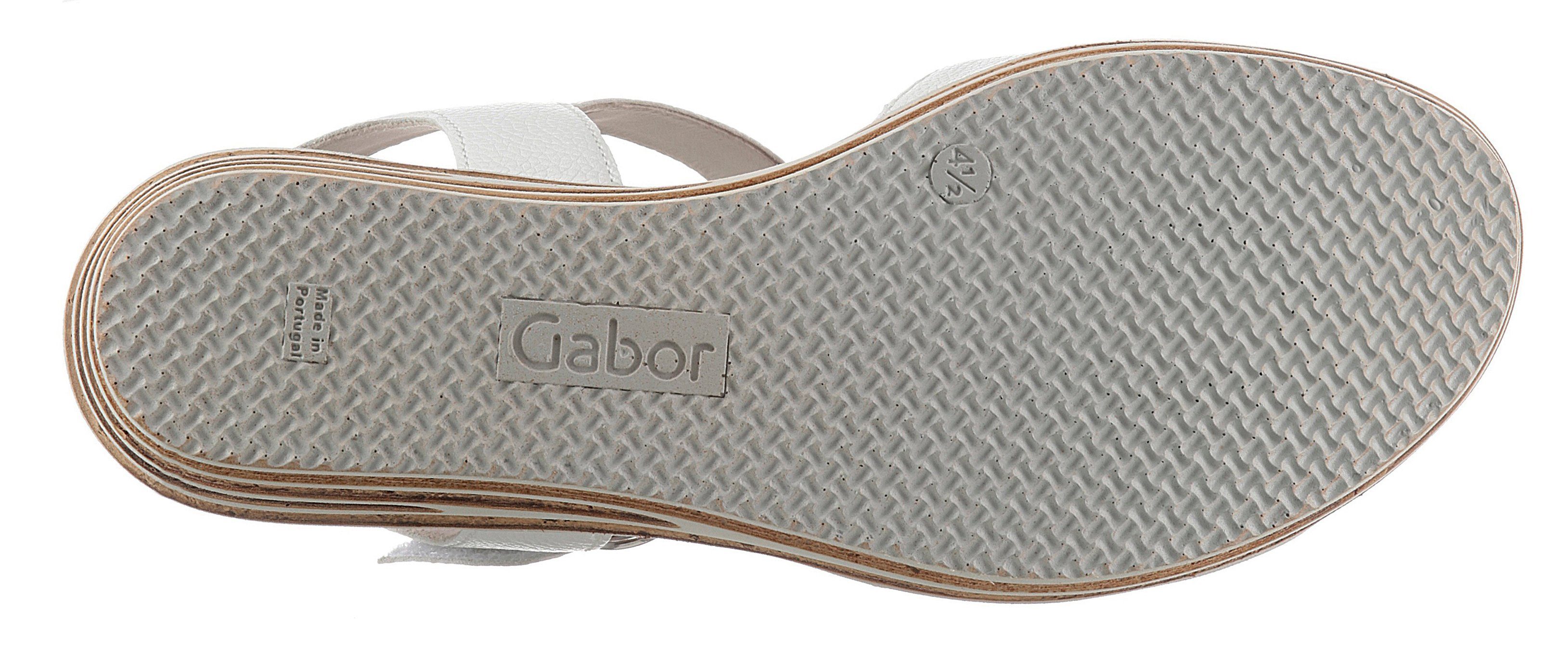 mit Gabor Absatzgestaltung Sandalette besonderer weiß