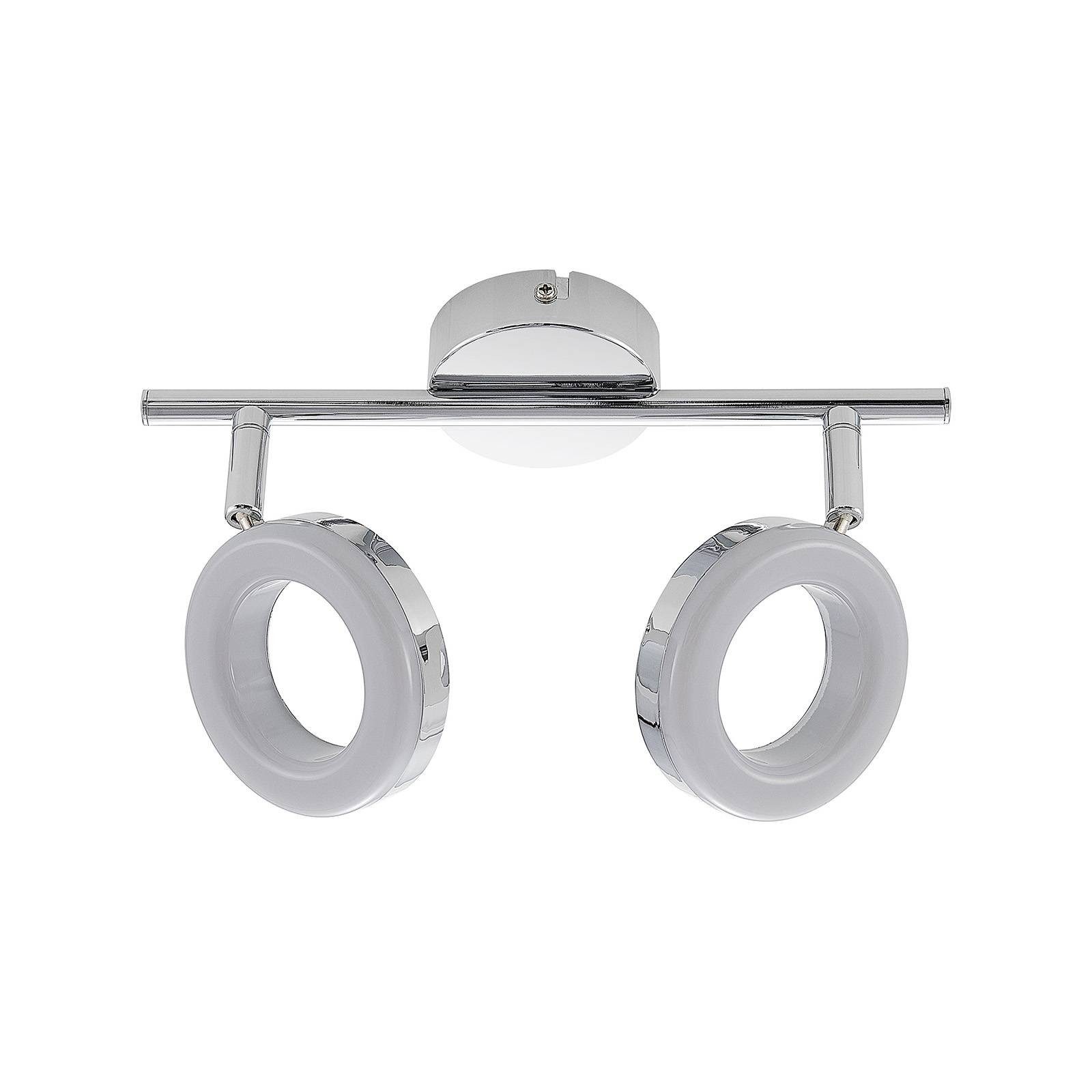 ELC European Lighting Circle LED Einbaustrahler Tioklia, LED-Leuchtmittel fest verbaut, warmweiß, Modern, Metall, Stahl, chrom, 2 flammig, inkl. Leuchtmittel