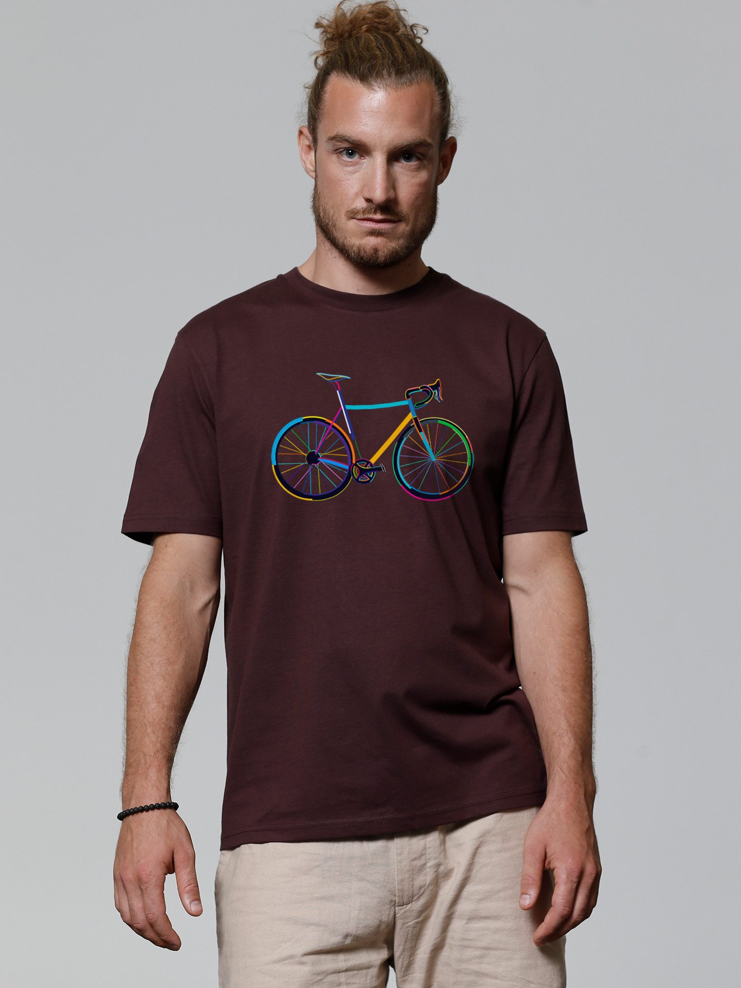 wat? Apparel T-Shirt Fahrrad by night