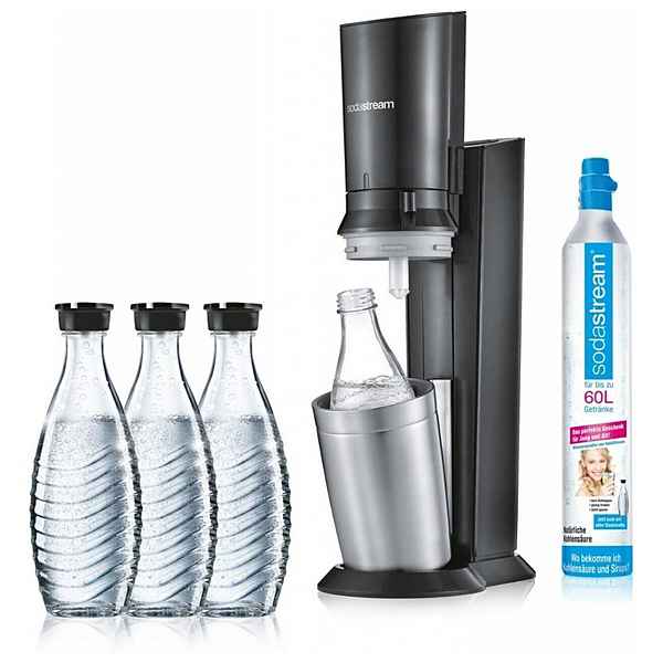 SodaStream Wassersprudler »SodaStream 1 Wassersprudler 3 Glaskaraffe, 1 Zylinder«, (1-tlg)