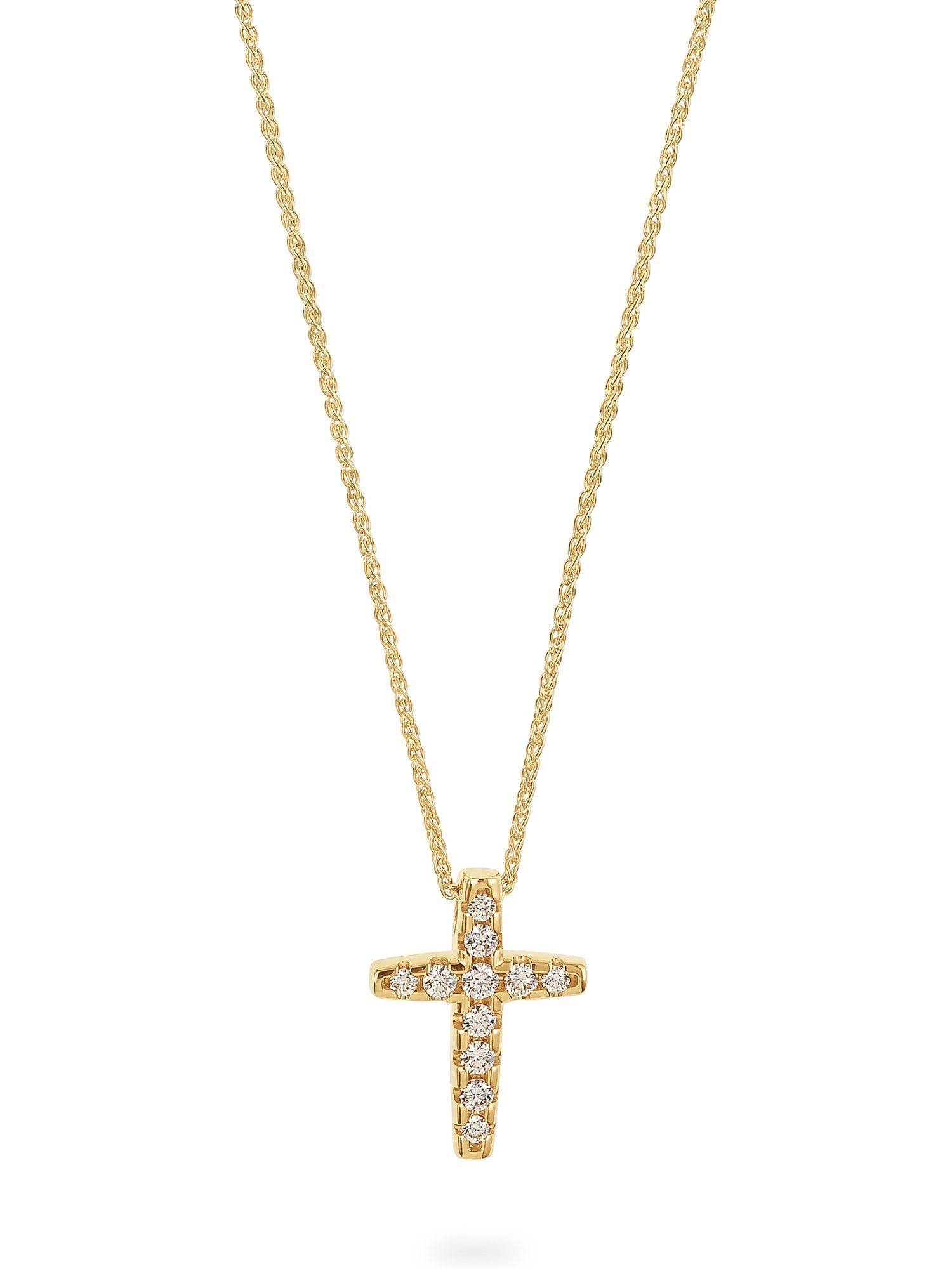 Diamant Collier gelbgold 11 Damen-Kette CHRIST CHRIST