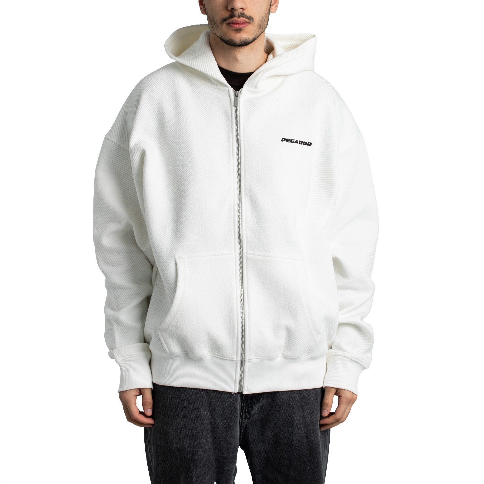 PEGADOR Kapuzensweatjacke Pegador Tate Structured Oversized Sweat Jacket