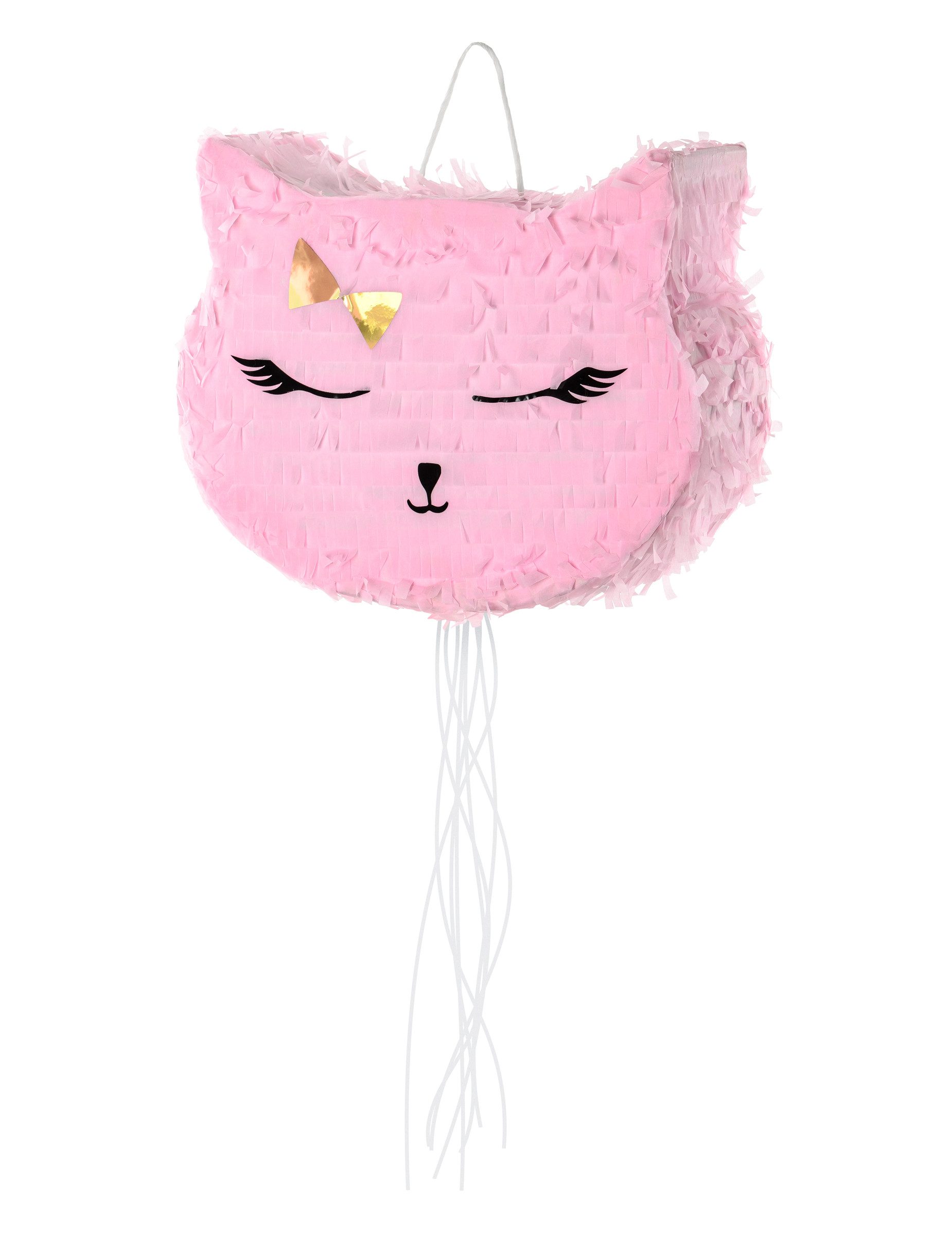partydeco Kostüm Pinata Katze Rosa 37 x 27 cm