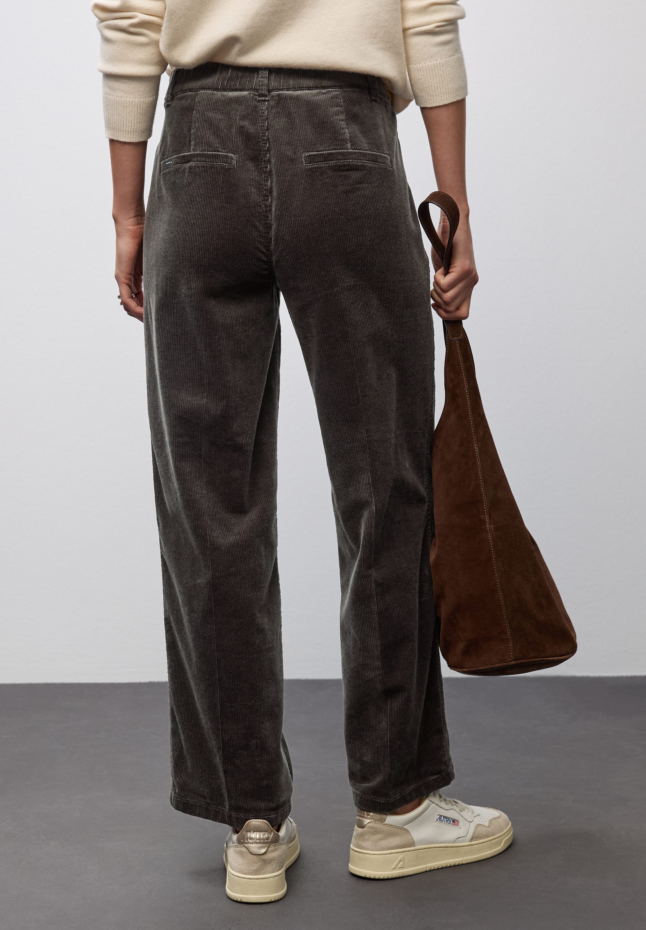 STREET ONE Cordhose Straight Leg, Mid Waist günstig online kaufen