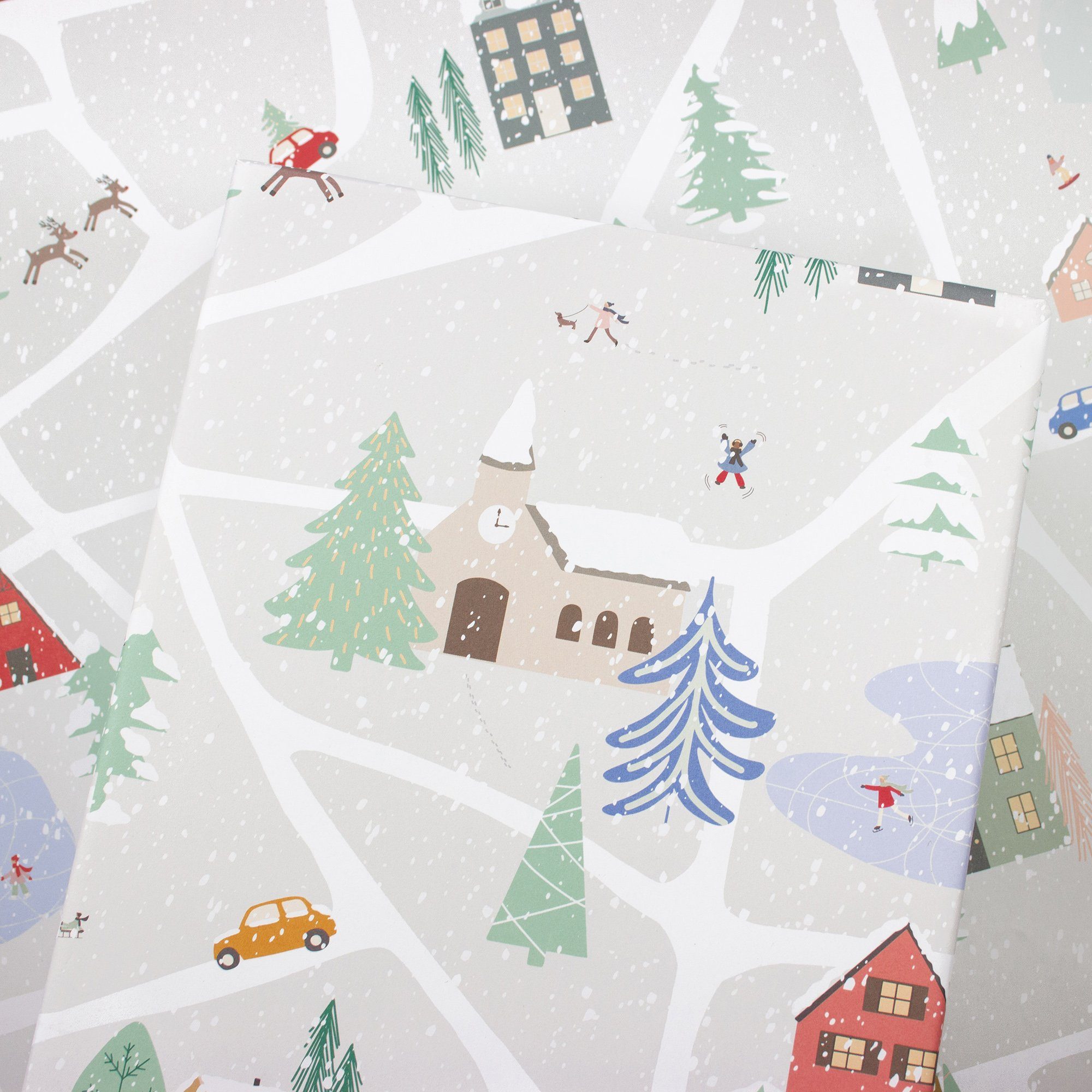 Bow & Hummingbird Geschenkpapier Geschenkpapier Winter Scenery