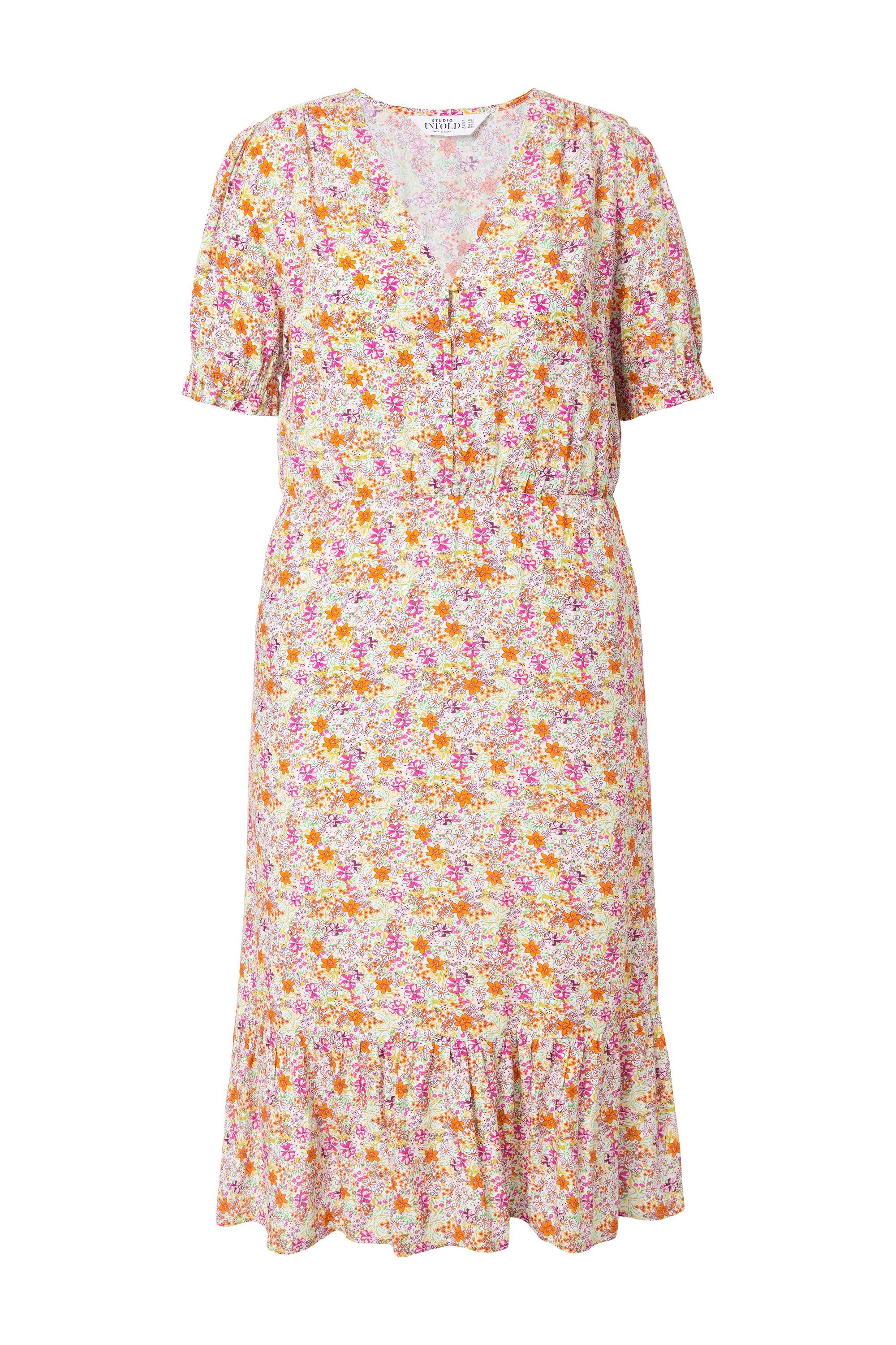 Studio Untold Midikleid Midikleid A-Linie Minimal-Flowers günstig online kaufen
