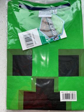 Minecraft T-Shirt MINECRAFT T-SHIRT green Pixel Logo Kindershirt Gr.116 128 140 152 Jungen + Mädchen 6 8 10 12 Jahre