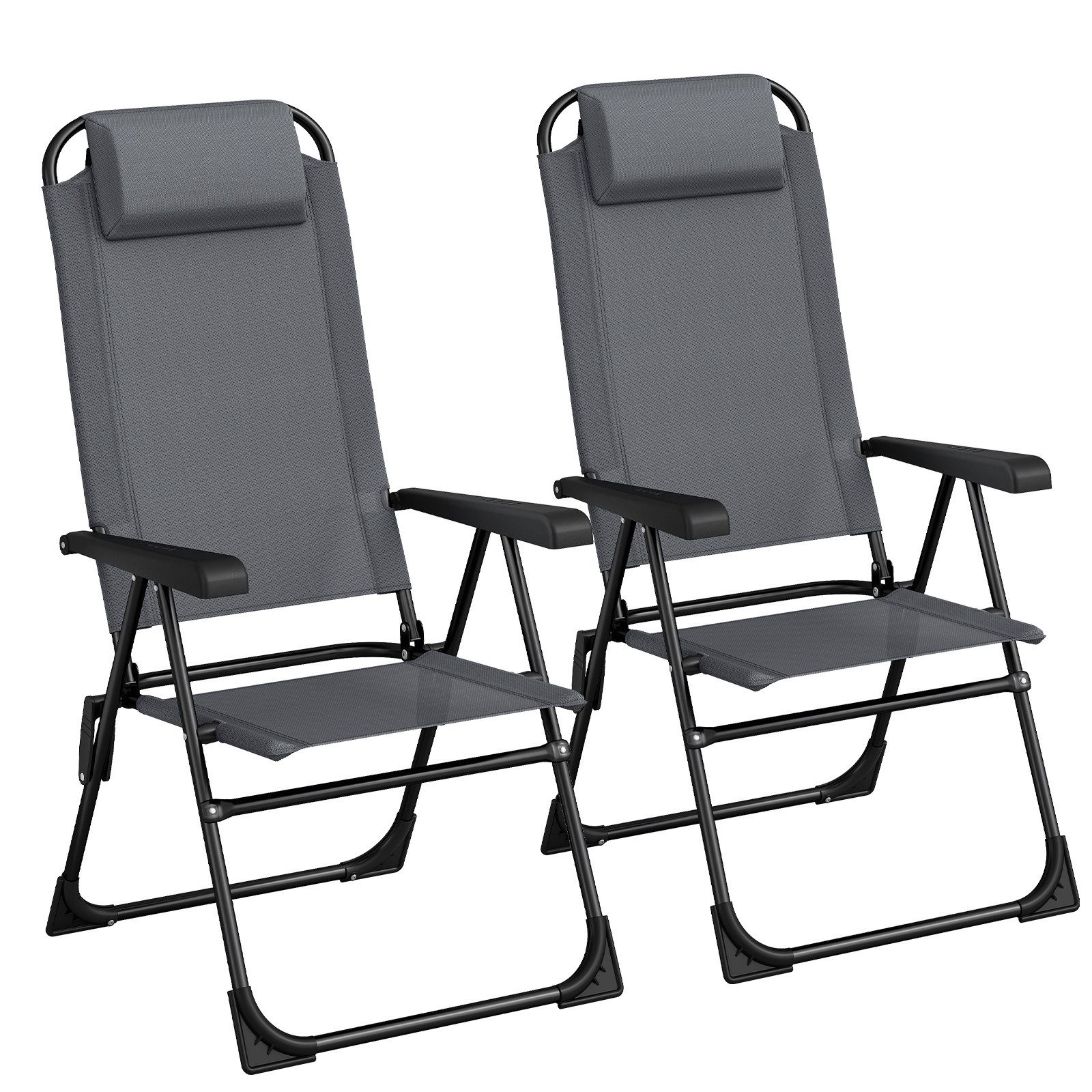 Campingstuhl Klappstuhl mit Kopfkissen