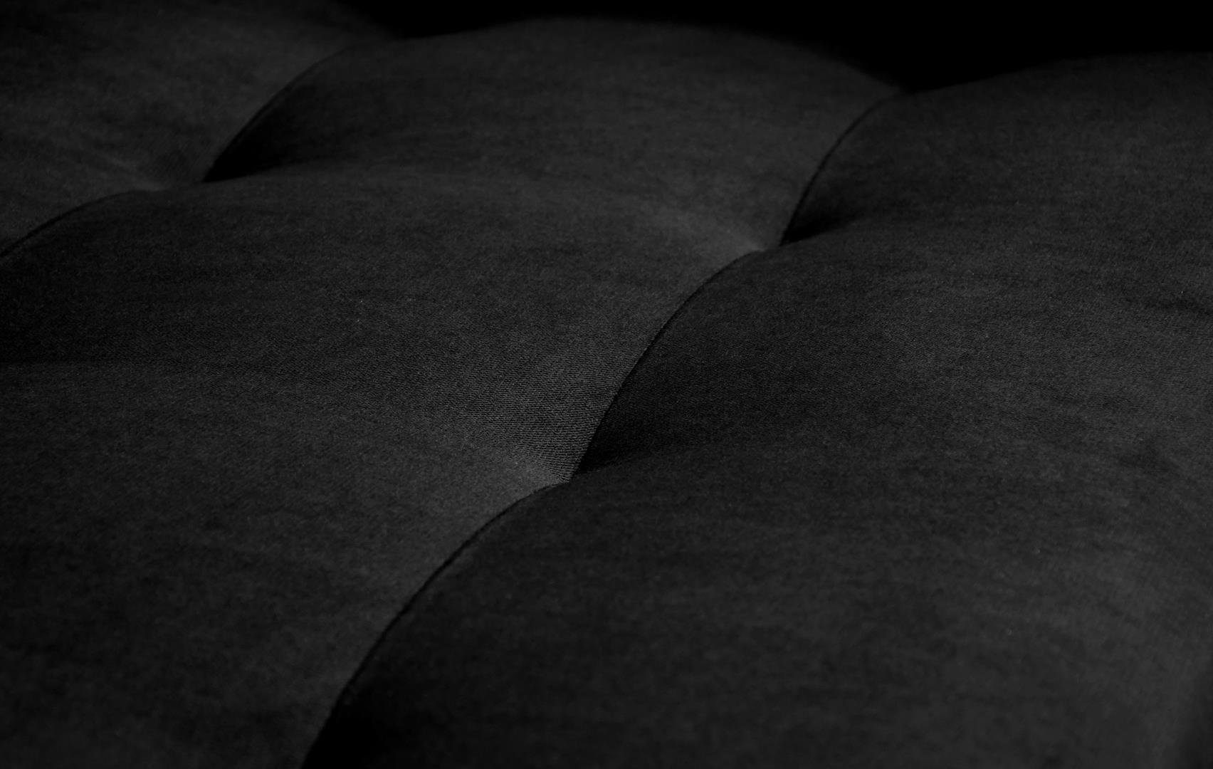 Schlaffunktion Velour Beautysofa (kronos + 07) schwarz Bettkasten, und Ecksofa U Kissen Sofa, mit HALANT Ecksofa