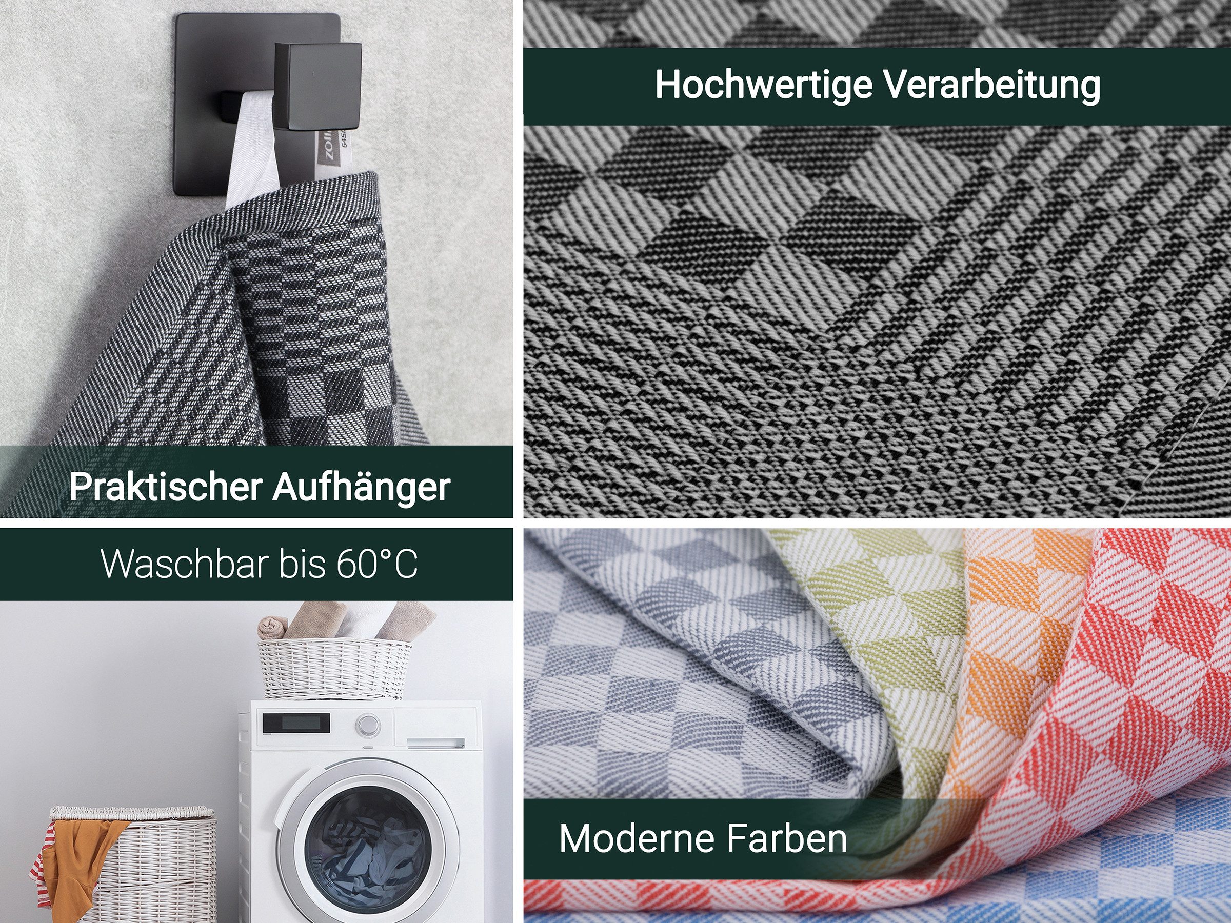 ZOLLNER Geschirrtuch, (Spar-Set, 10-tlg), 46 x 70 cm, 100% Baumwolle, vom H günstig online kaufen