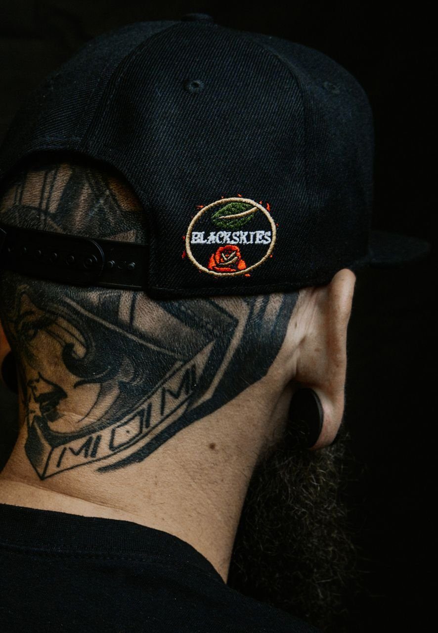 Blackskies Snapback Cap Traditional Snapback is Cap Romance Tattoo Dead