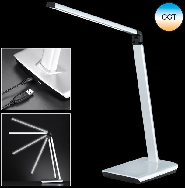 FISCHER & HONSEL LED Schreibtischlampe Bright, Dimmfunktion, LED fest integriert, warmweiß - kaltweiß | Tischlampen