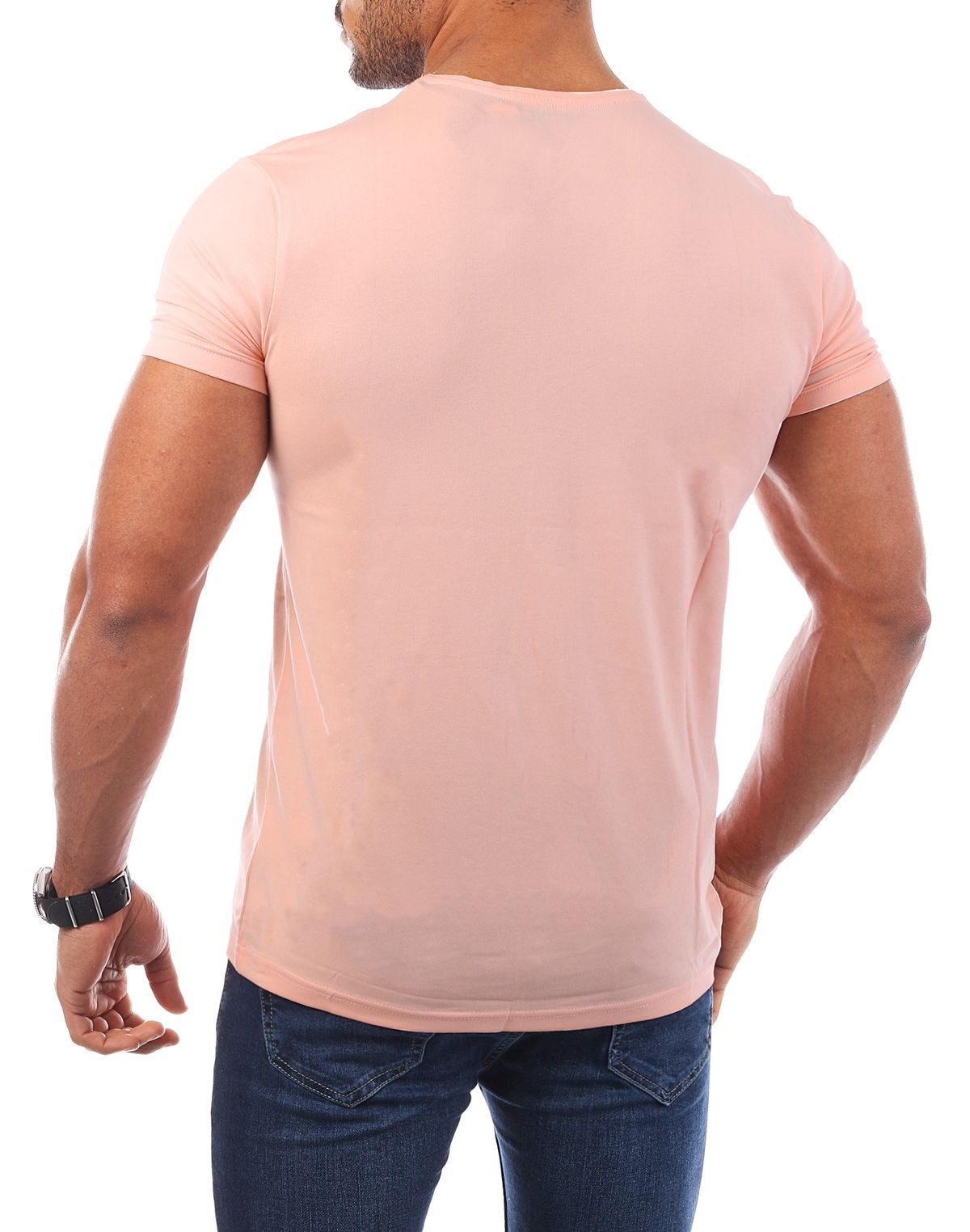 Young & Rich T-Shirt Herren Uni Basic V-neck V-Ausschnitt Unterziehshirt 1700 V-Ausschnitt unifarben kurzarm slim fit