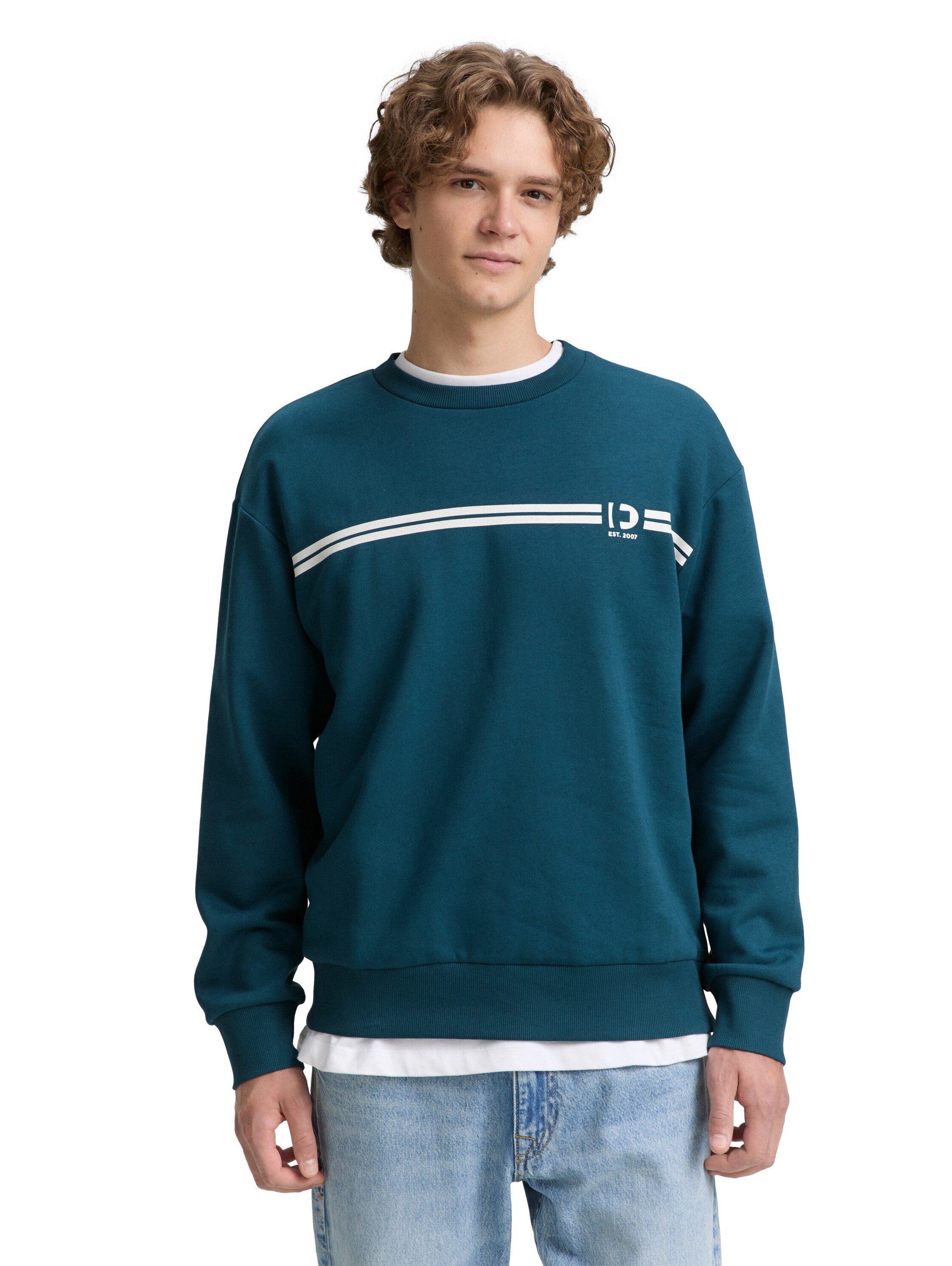TOM TAILOR Denim Sweatshirt mit Logo-Print günstig online kaufen