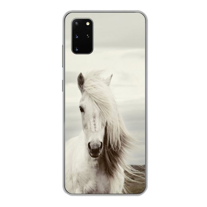 MuchoWow Handyhülle Pferd - Strand - Mähne Phone Case Handyhülle Samsung Galaxy S20 Plus Silikon Schutzhülle
