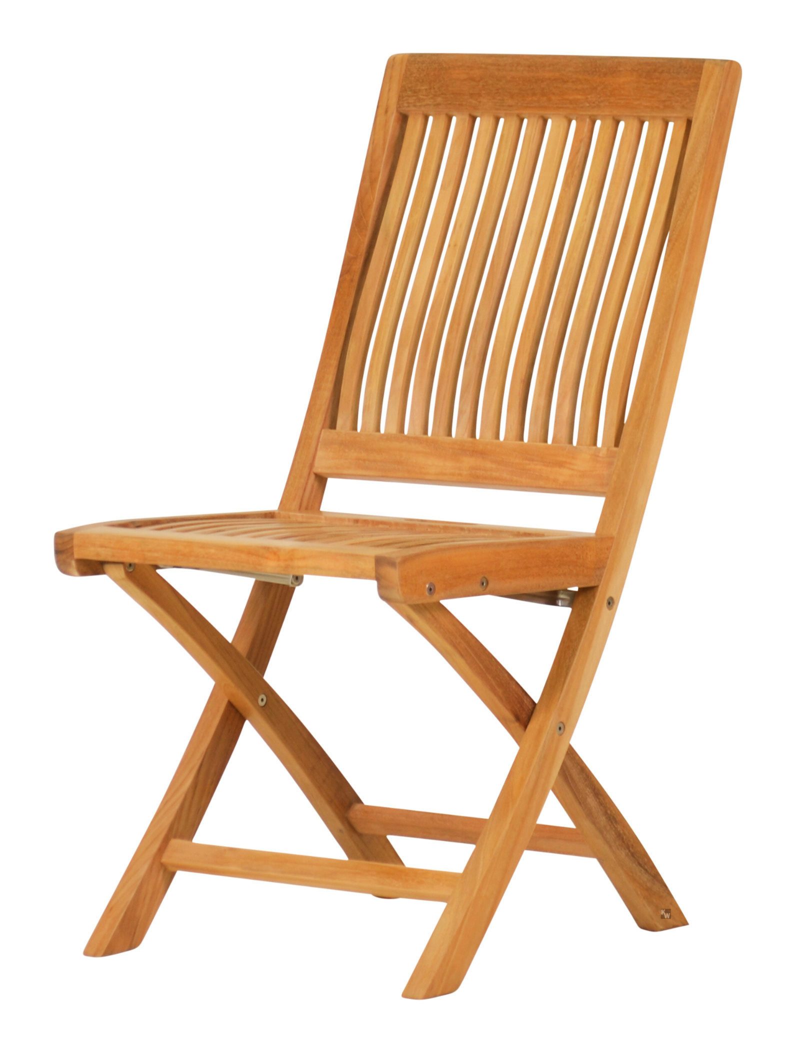 Kai Wiechmann Gartenstuhl Teak Klappstuhl ohne Armlehnen, Gartenklappstuhl aus massivem Teakholz, robuster und langlebiger Teak Balkonstuhl