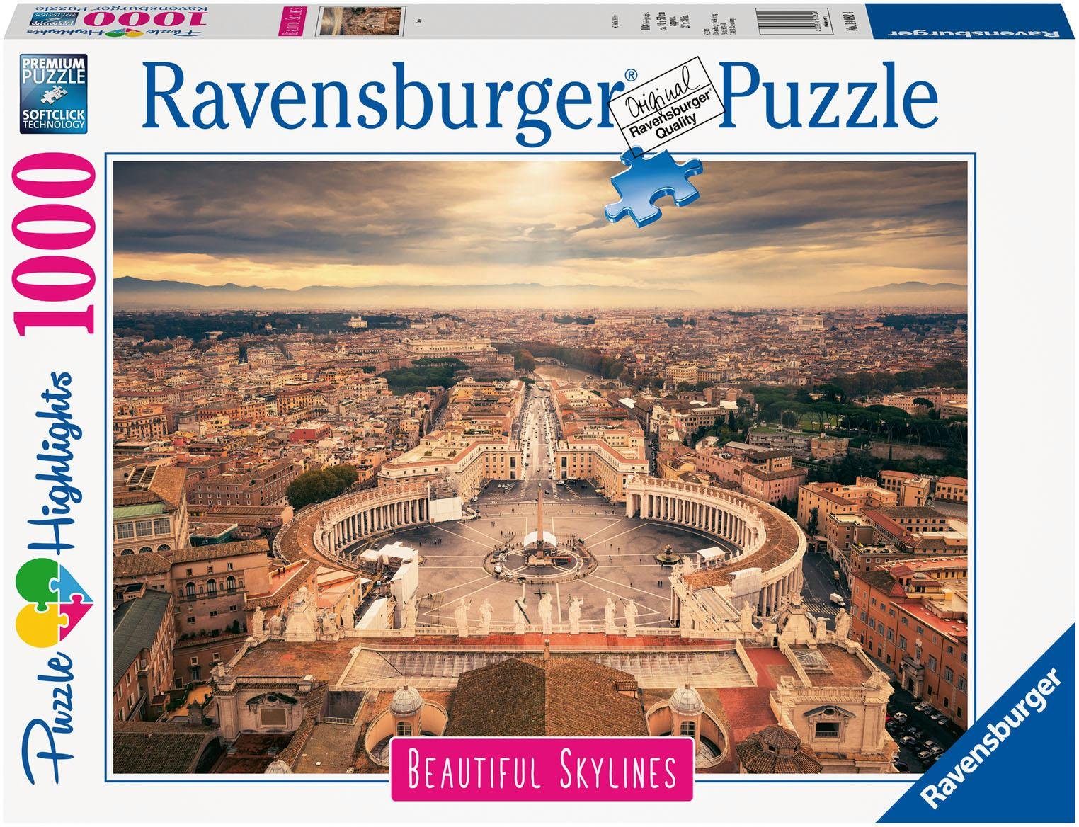 1000 schützt - Skylines - Beautiful - Puzzle Made Ravensburger Puzzle in Puzzleteile, Highlights Germany, Rome, weltweit FSC® Wald