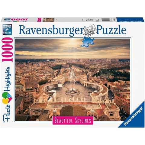Ravensburger Puzzle Puzzle Highlights Beautiful Skylines - Rome, 1000 Puzzleteile, Made in Germany, FSC® - schützt Wald - weltweit