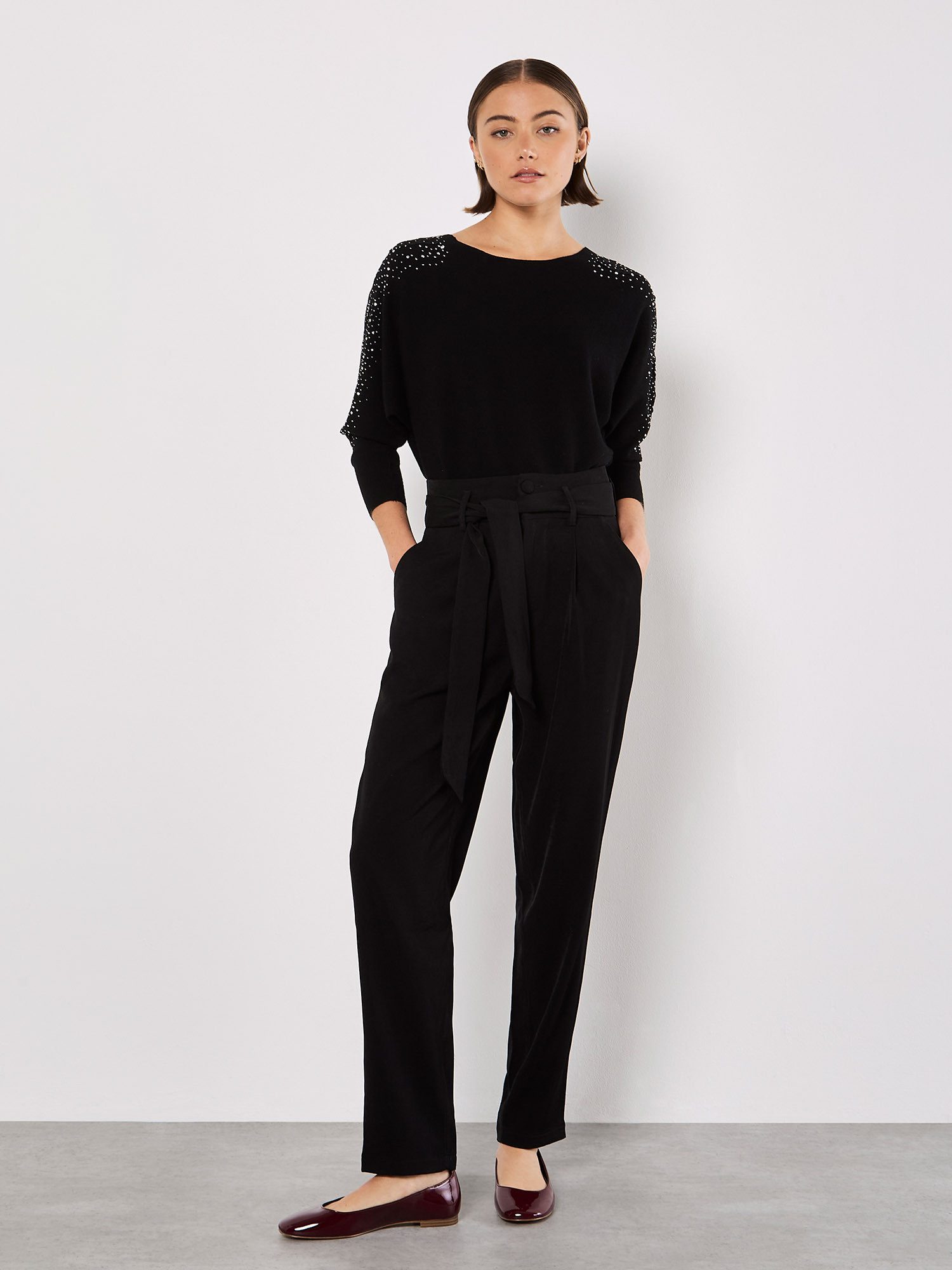 Apricot Strickpullover Rundhalspullover unifarben günstig online kaufen