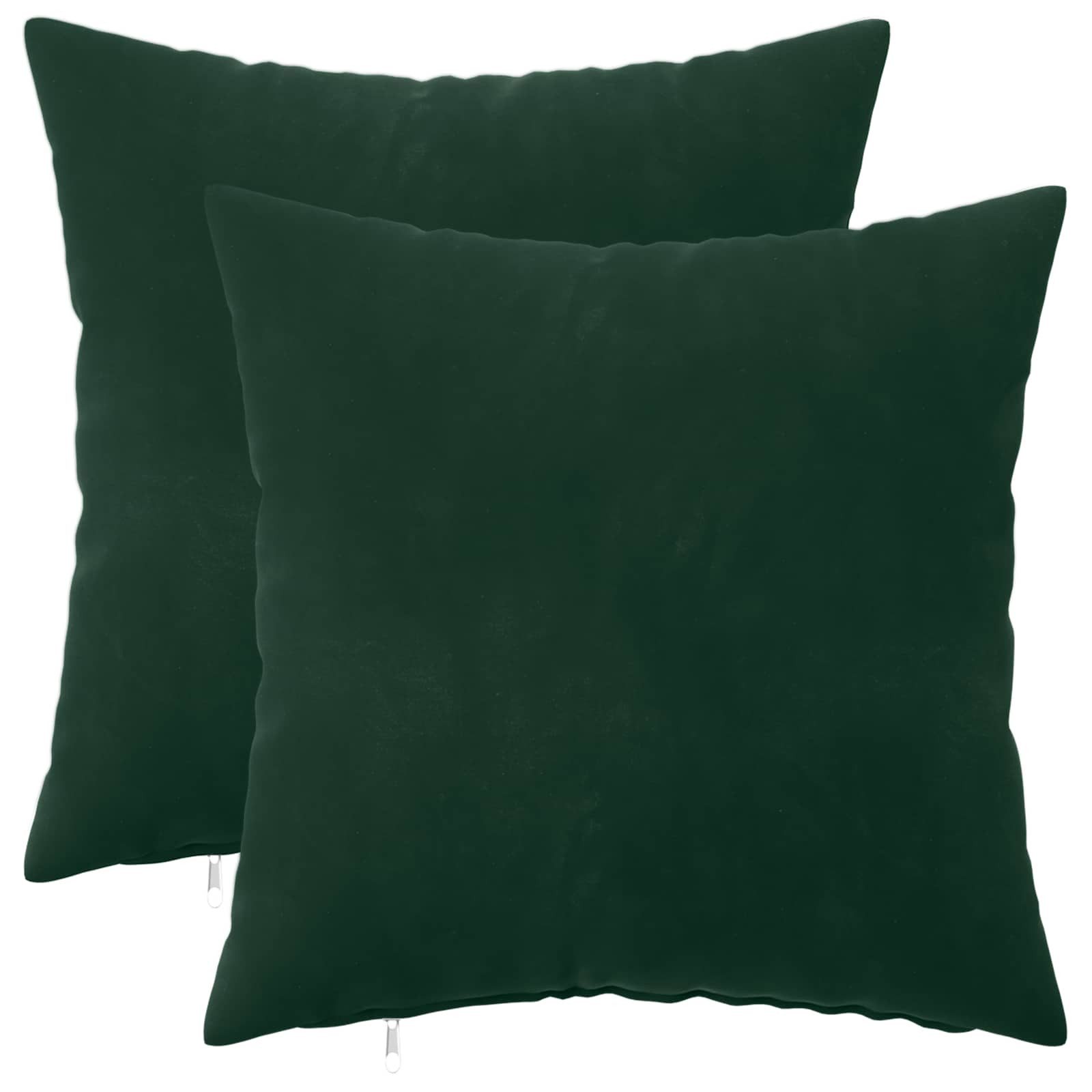 vidaXL Kissenbezug Kissenbezug 2 pcs HEERLEN Dunkelgrün 30 x 30 cm Samt, (2 Stück)
